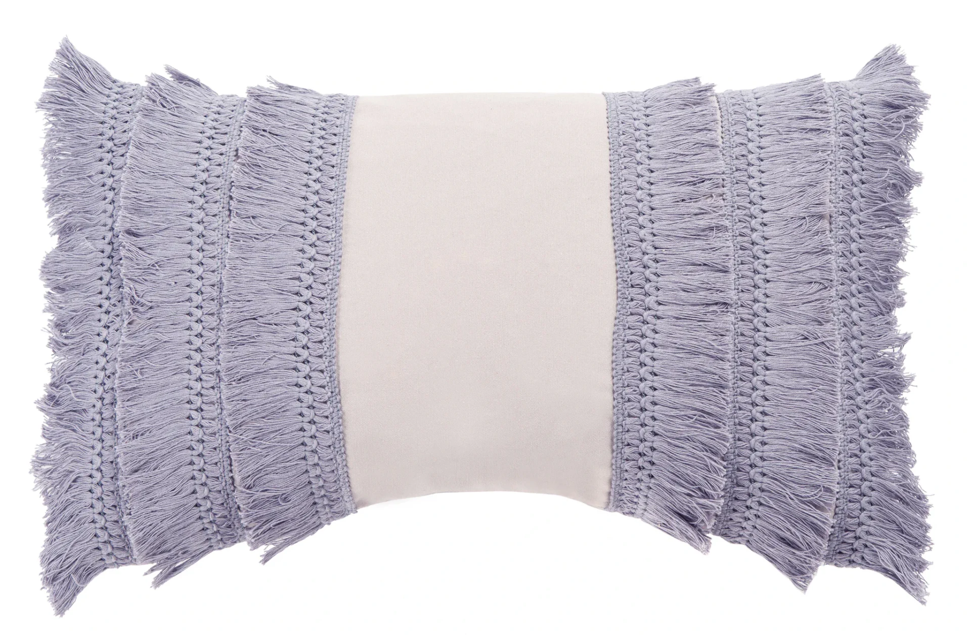 Grema Pillow in Light Gray / Periwinkle