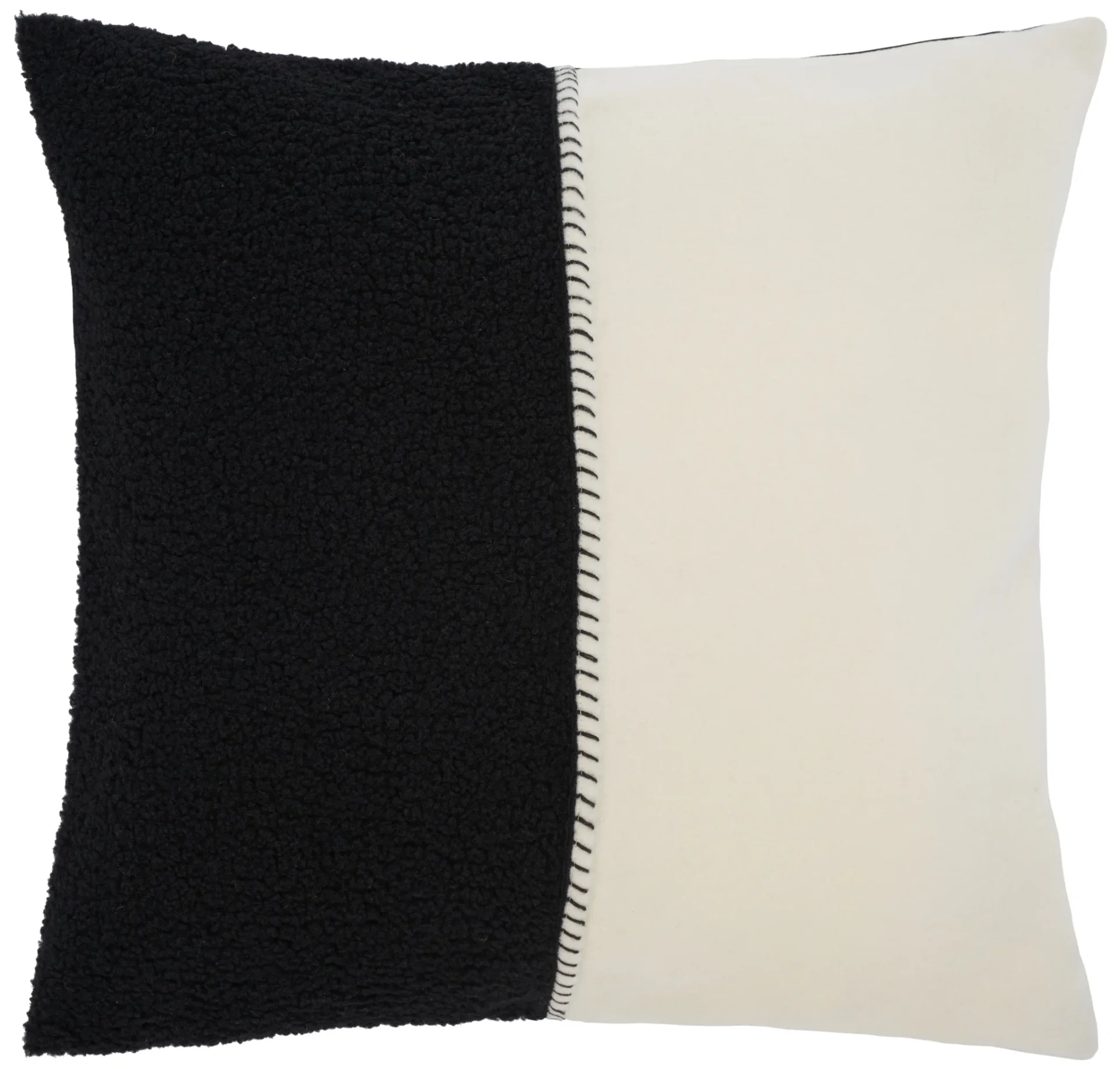 Parker Pillow in Black / Ivory