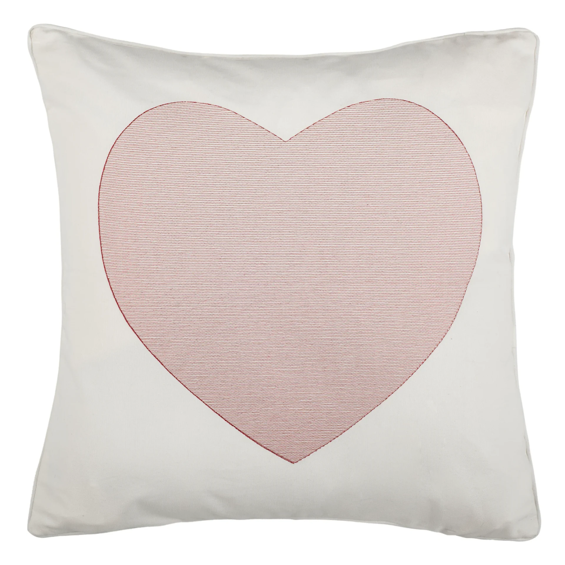 Avery Pillow in White / Red