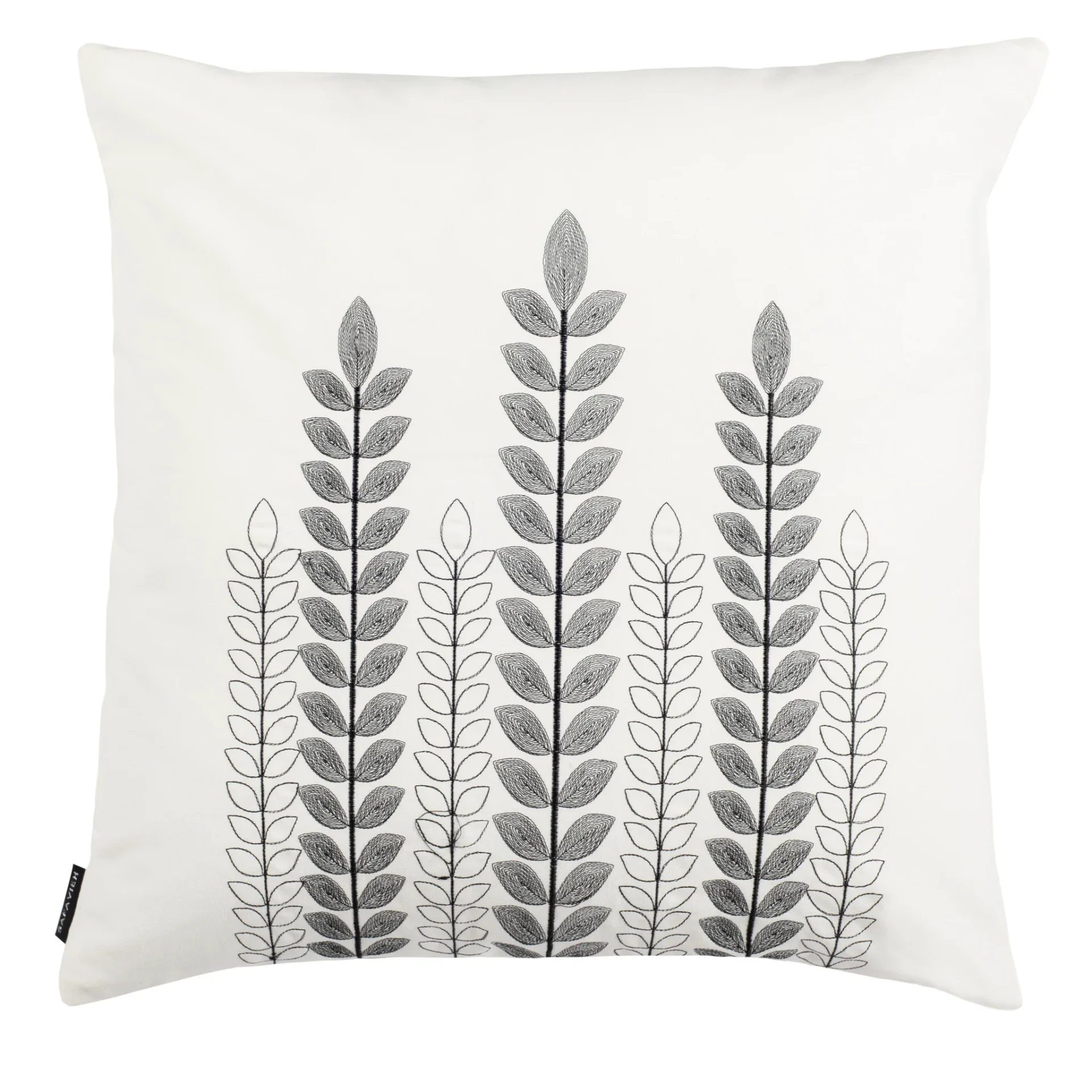 Valorie Vine Pillow in White / Gray
