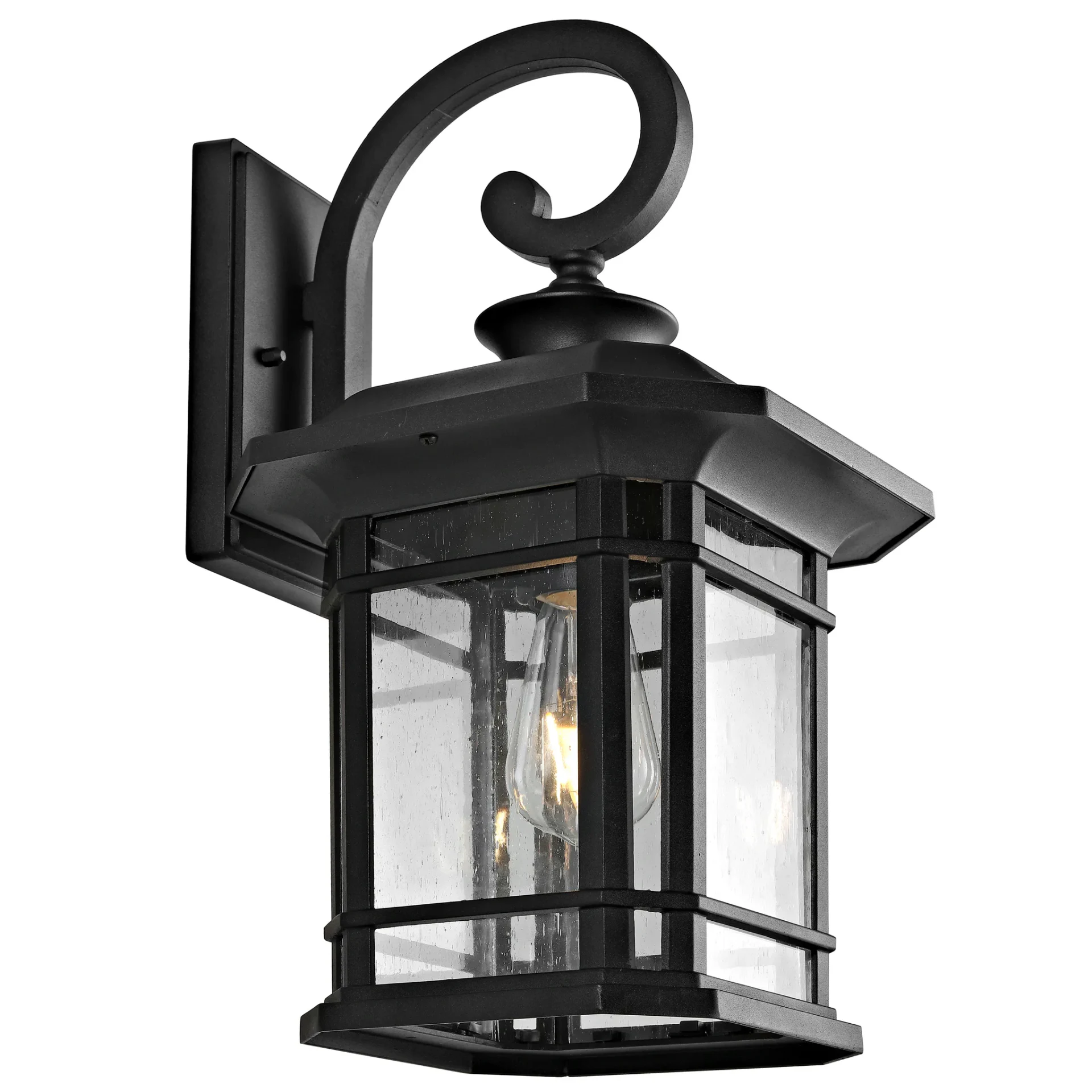 Cendra Outdoor Wall Lantern in Black