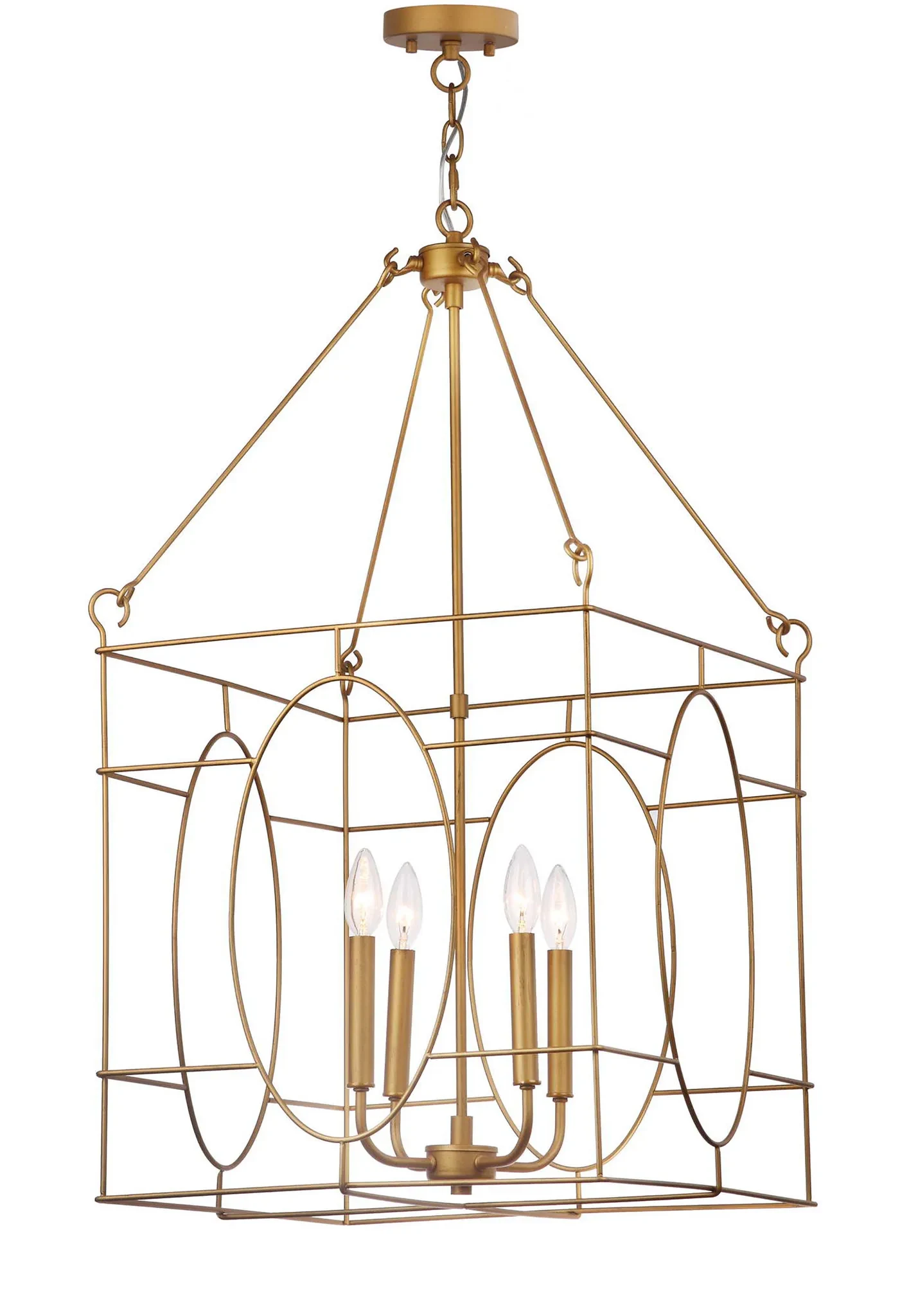 Margot Four-Light Pendant in Gold