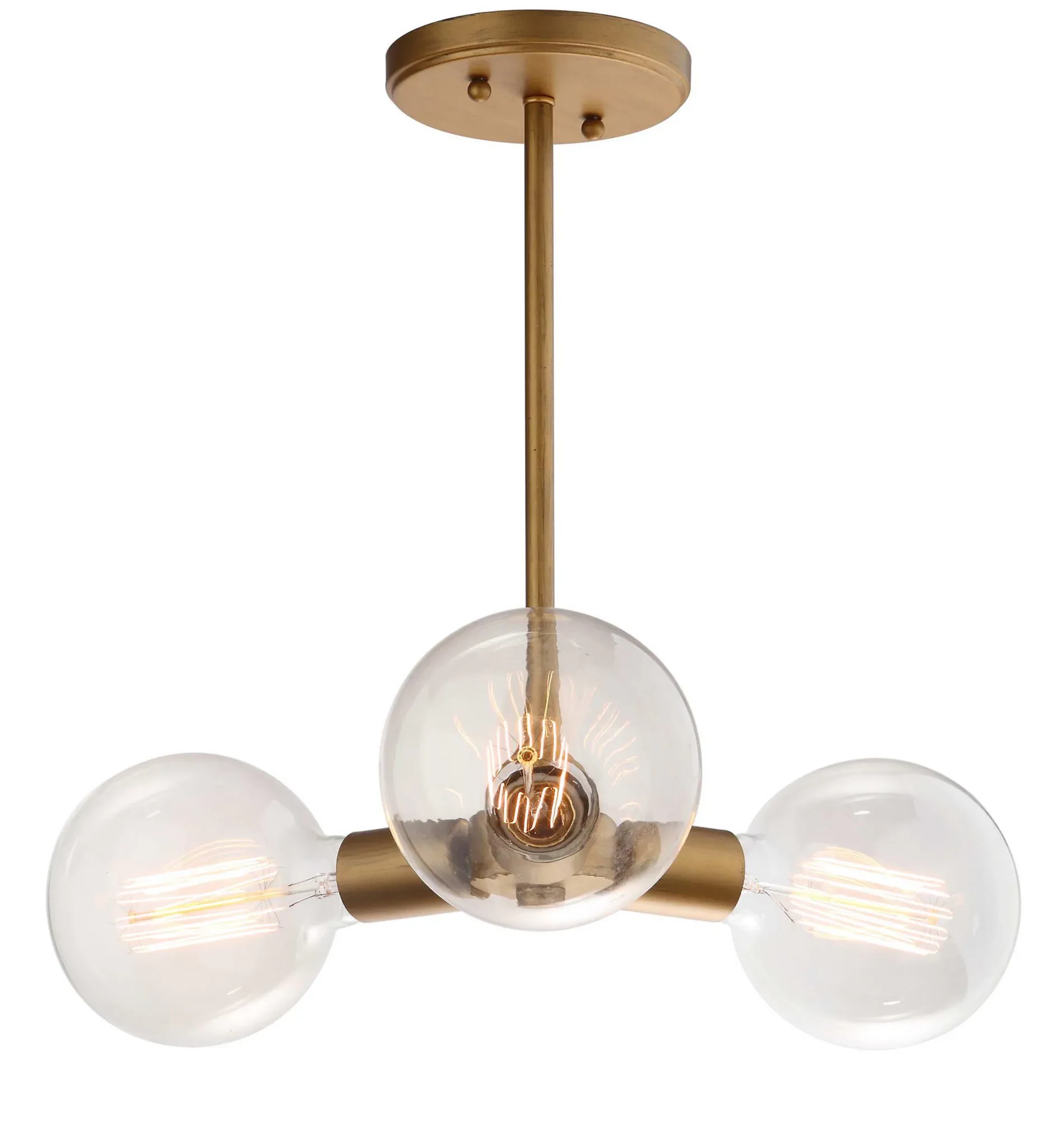 Harkin Three-Light Pendant in Gold