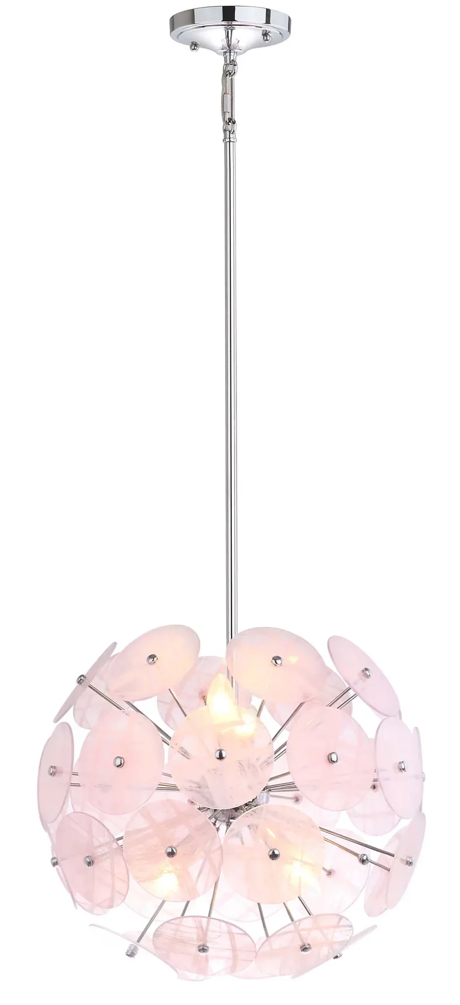 Montana Five-Light Pendant in Silver / White