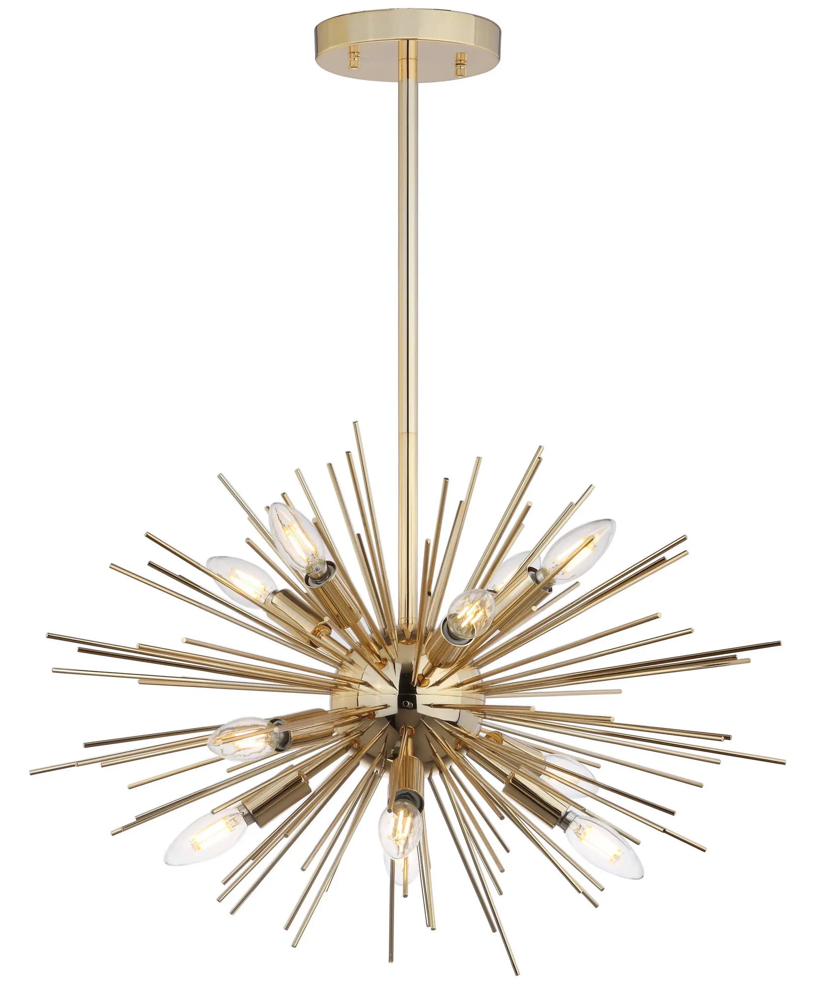 Zadie Twelve-Light Pendant in Gold