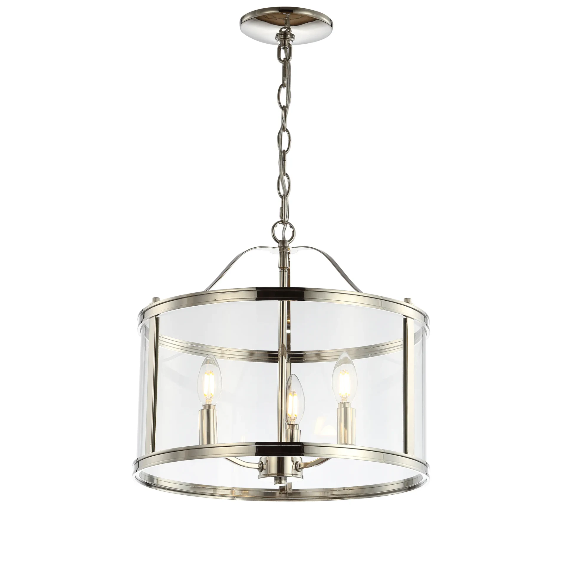 Jude Three-Light Pendant in Nickel