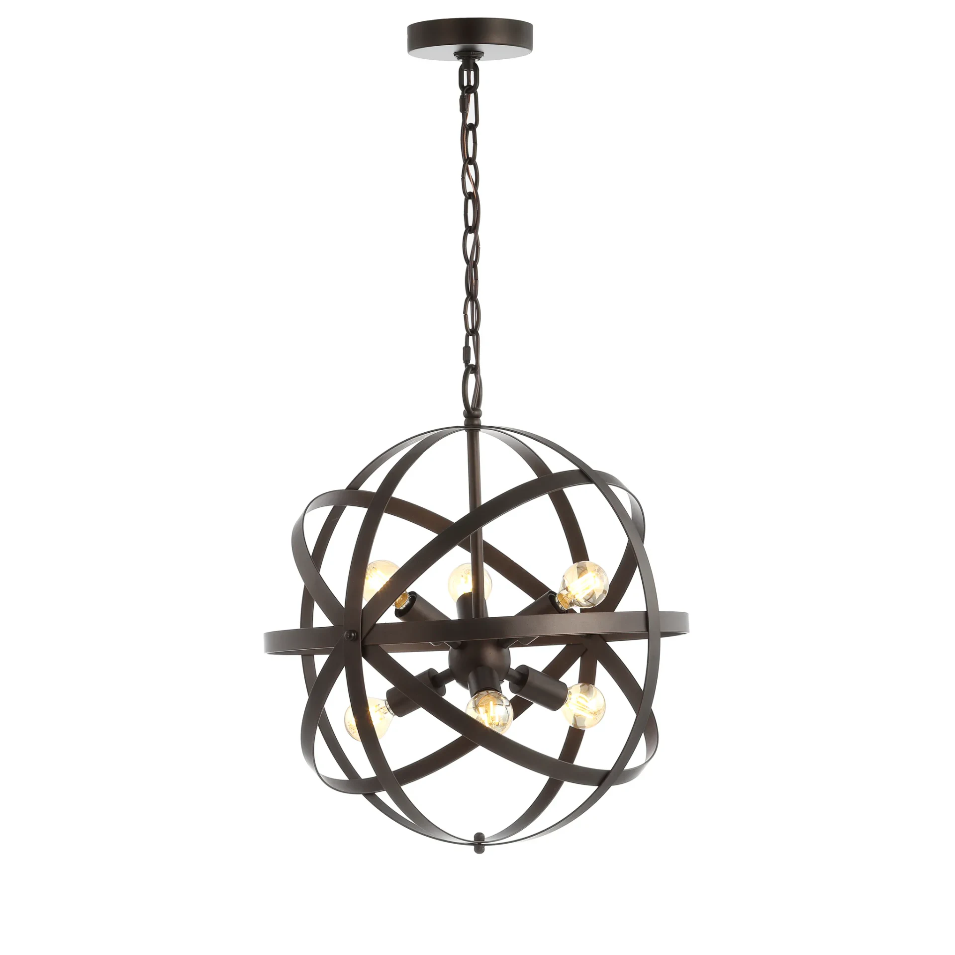 Brycen Six-Light Pendant in Brass