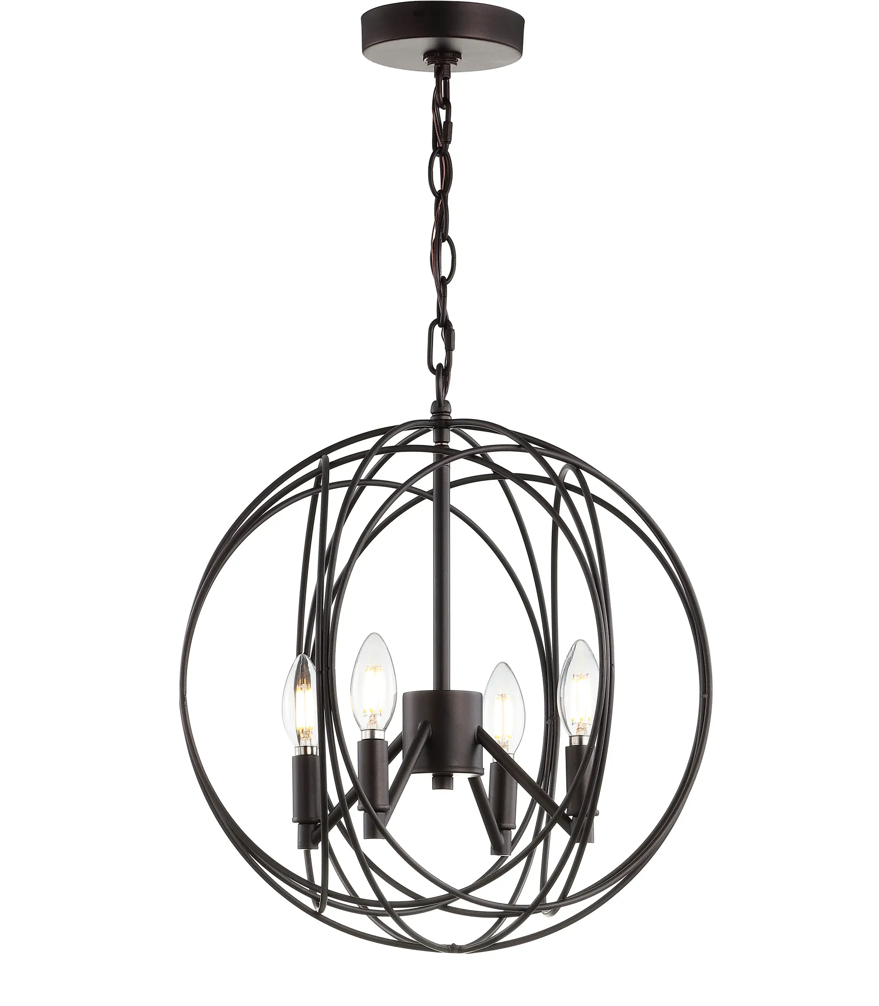 Cason Four-Light Pendant in Brass