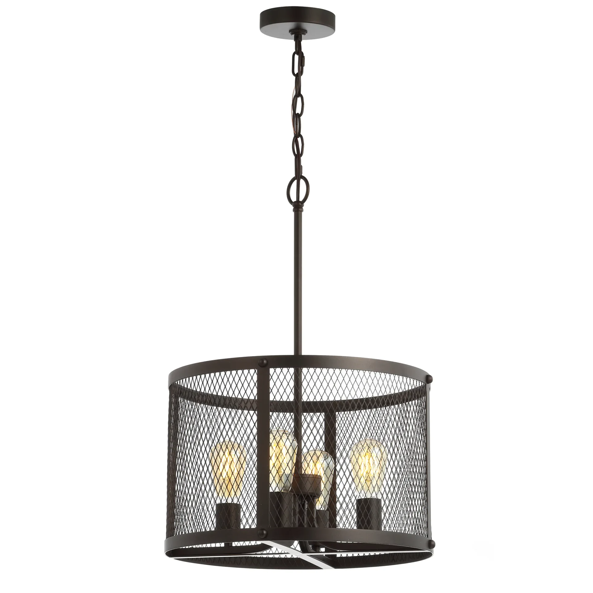Sylas Four-Light Pendant in Dark Gray