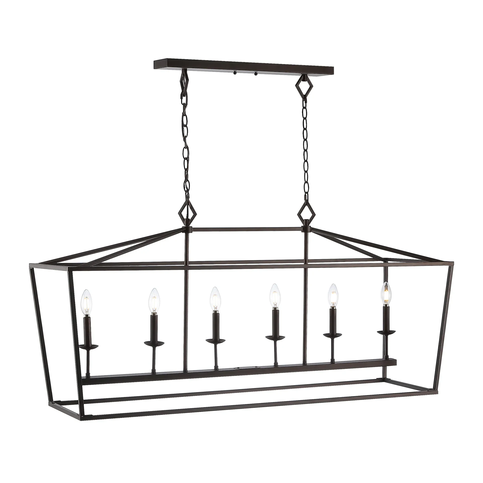 Prener Six-Light Pendant in Oil Rubbed Bronze (Black)