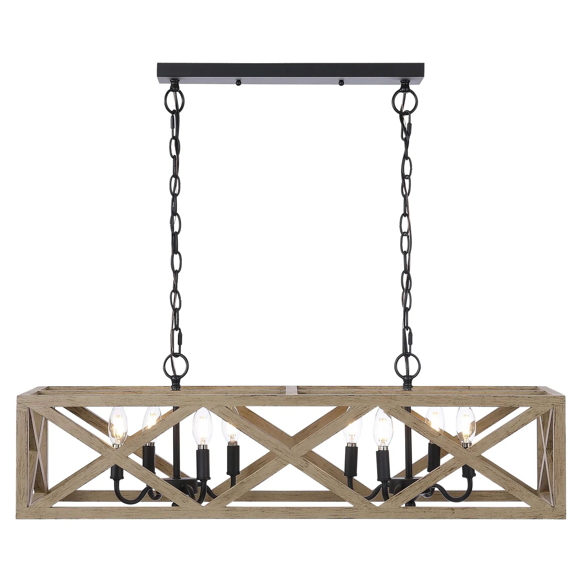Quentin Eight-Light Pendant in Black
