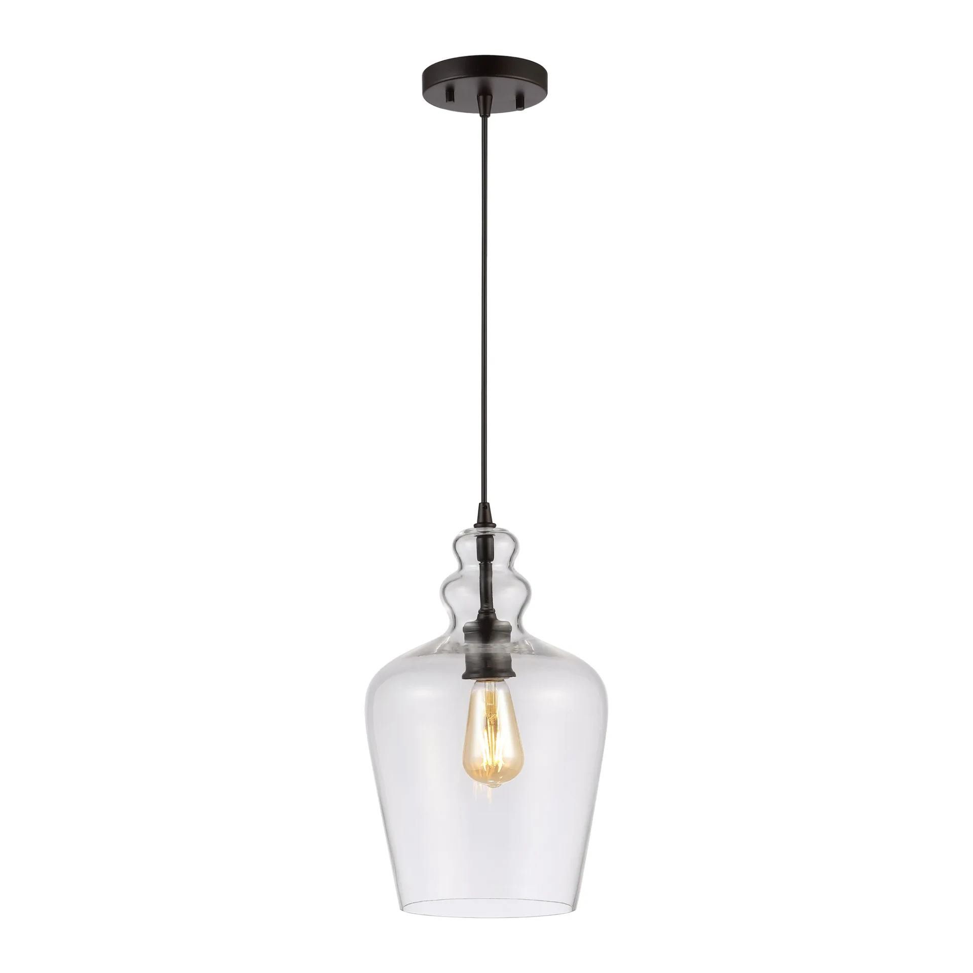 Catlen 9 Inch Pendant in Brass
