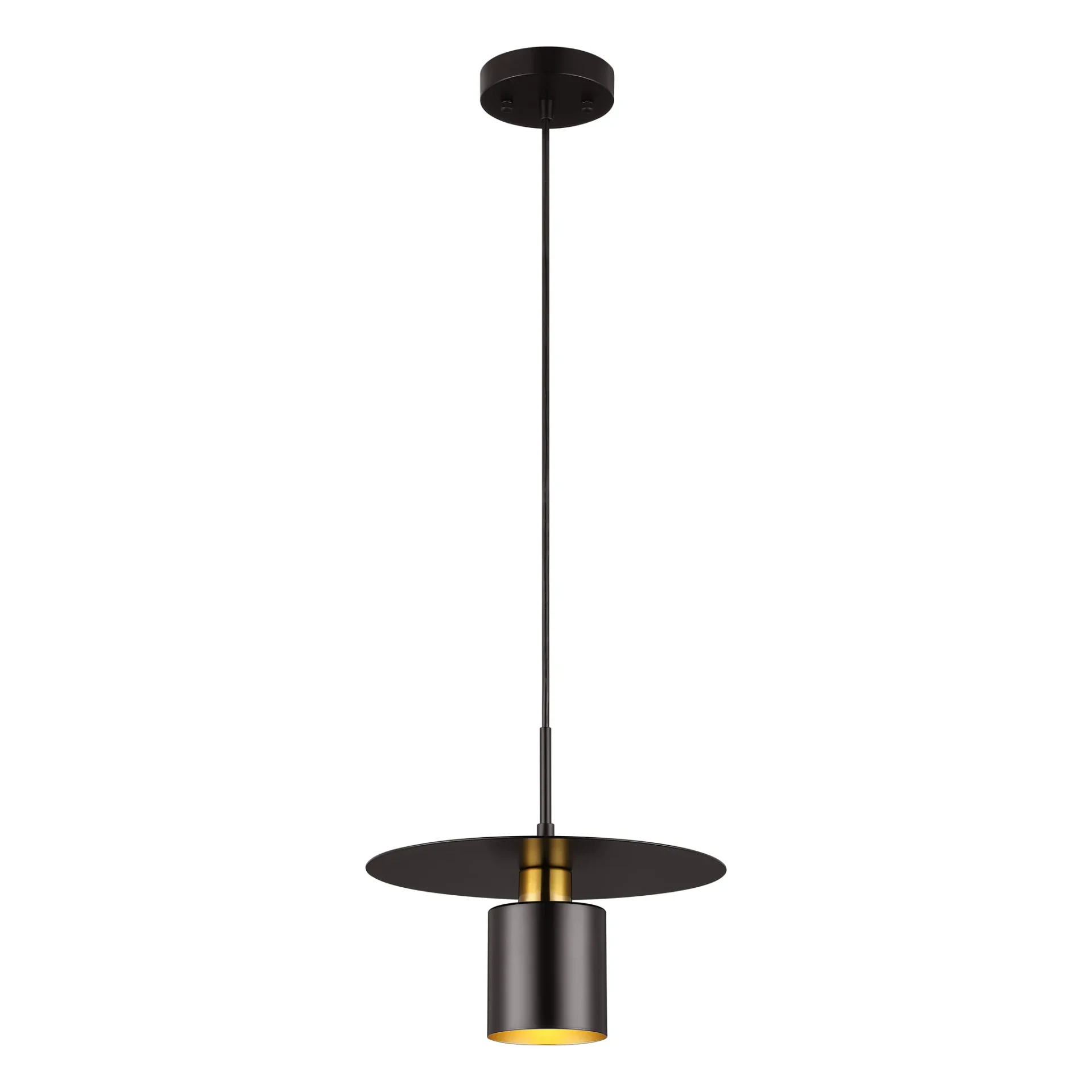 Mynoby Pendant in Black / Brass