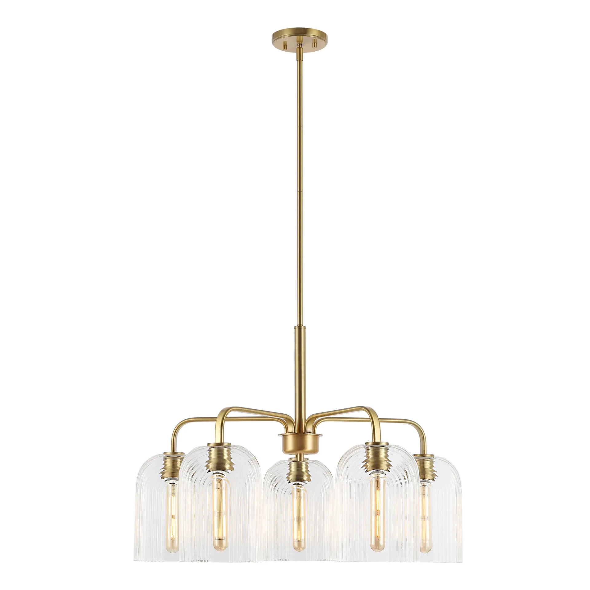 Idelle Five-Light Pendant in Brass