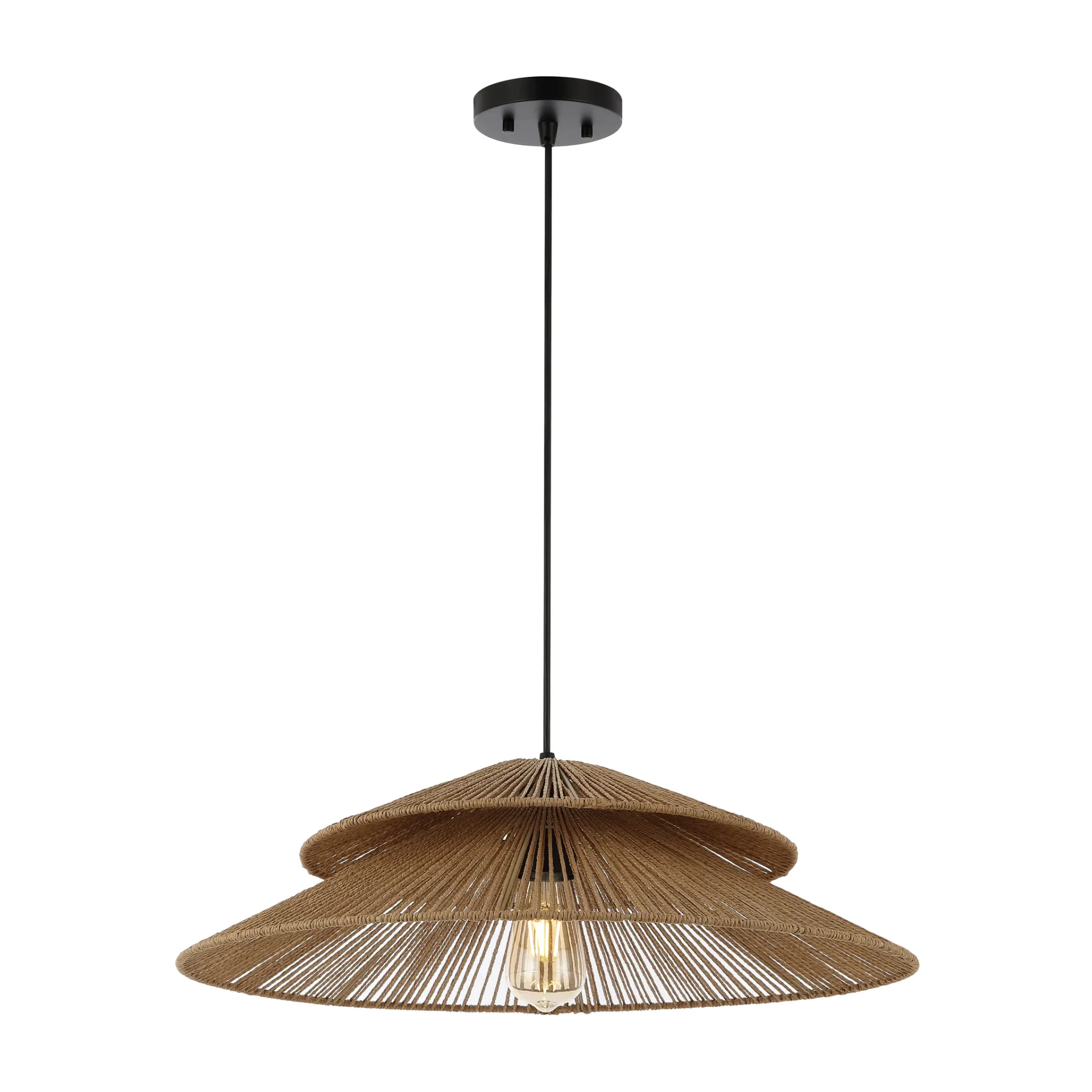 Brunia Pendant in Natural / Black