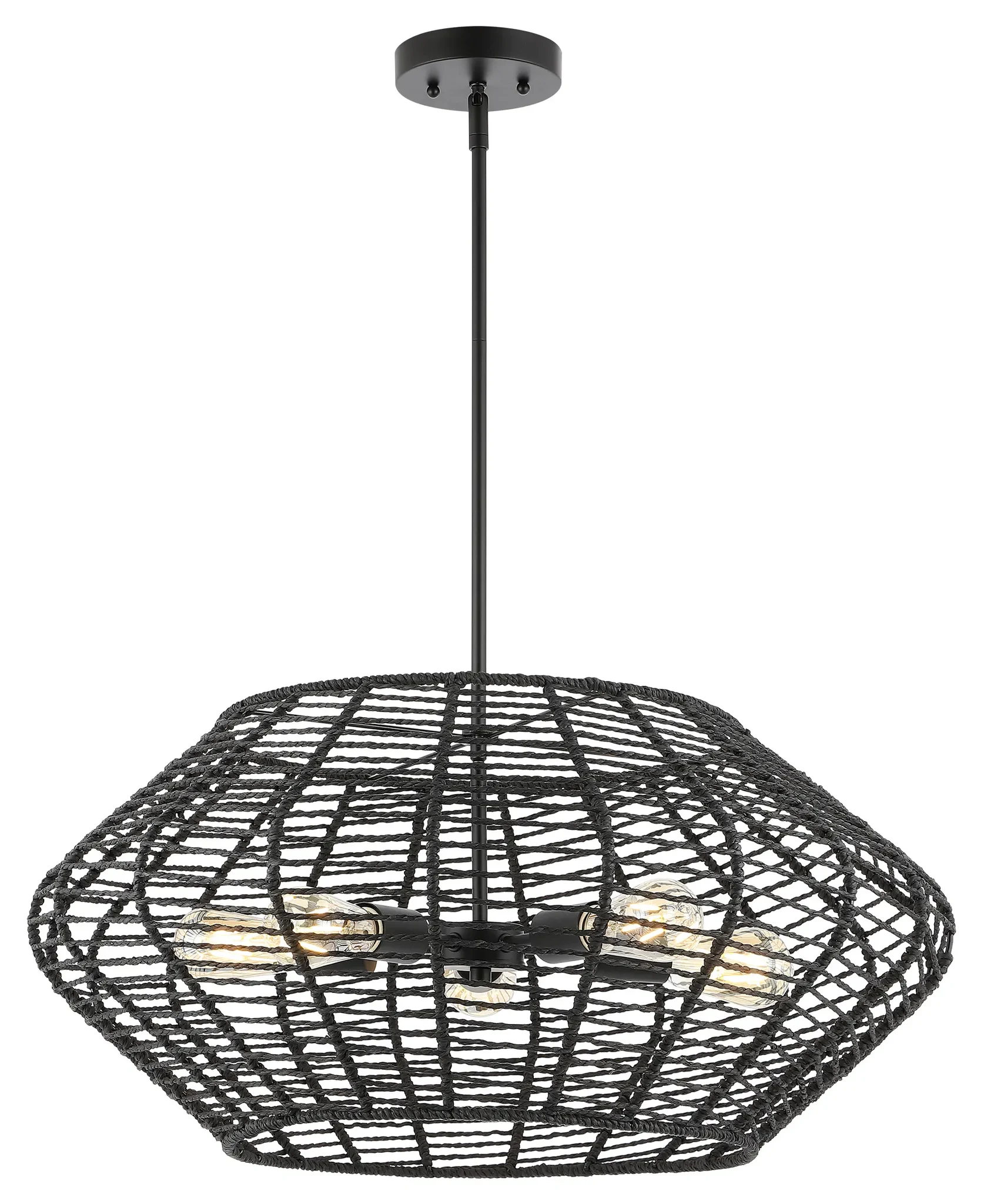 Briza Five-Light Pendant in Black