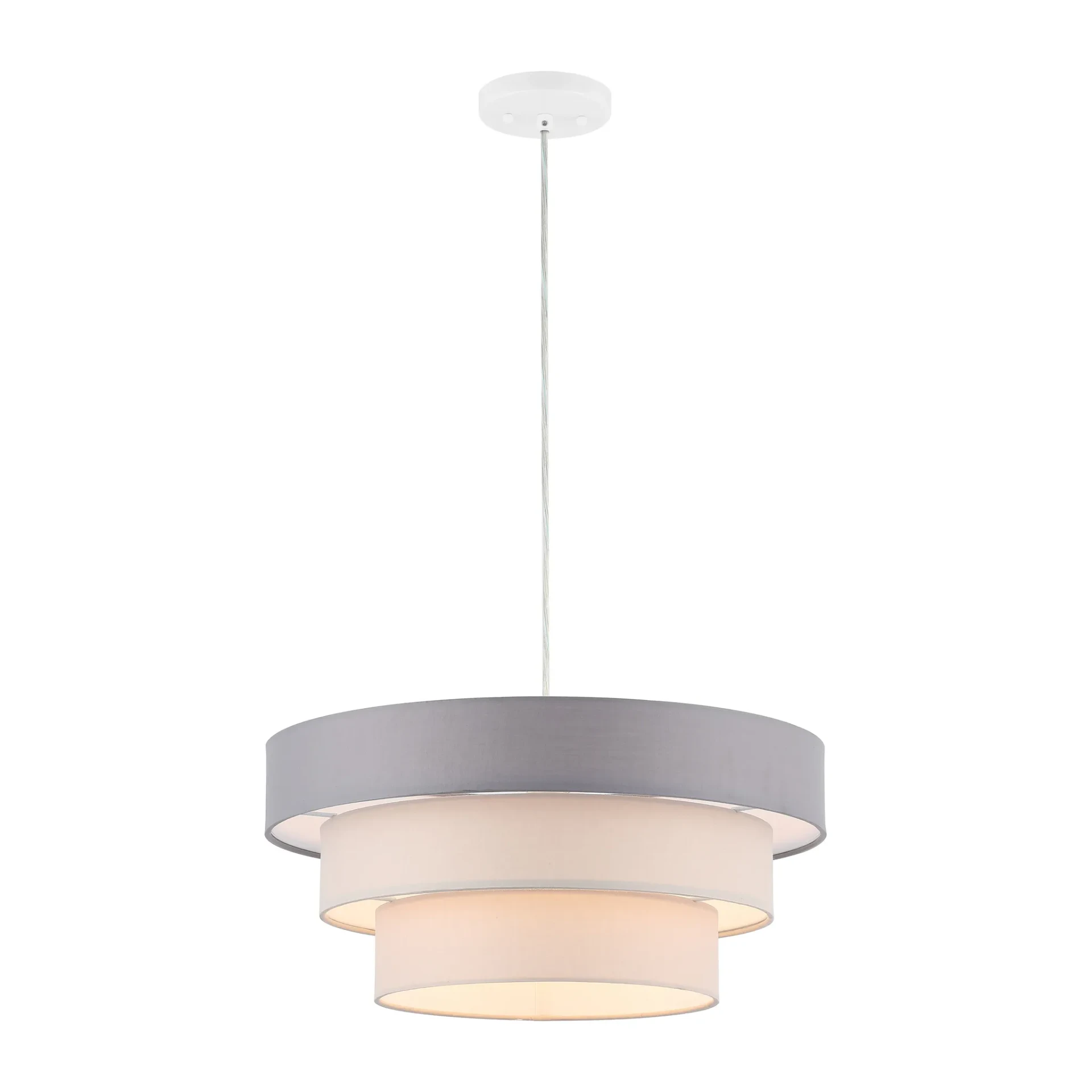 Clelia Pendant in Gray / White