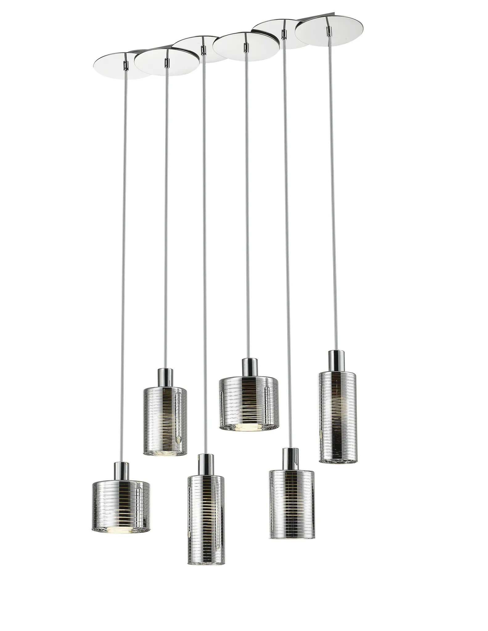 Mendi Six-Light Pendant in Gray