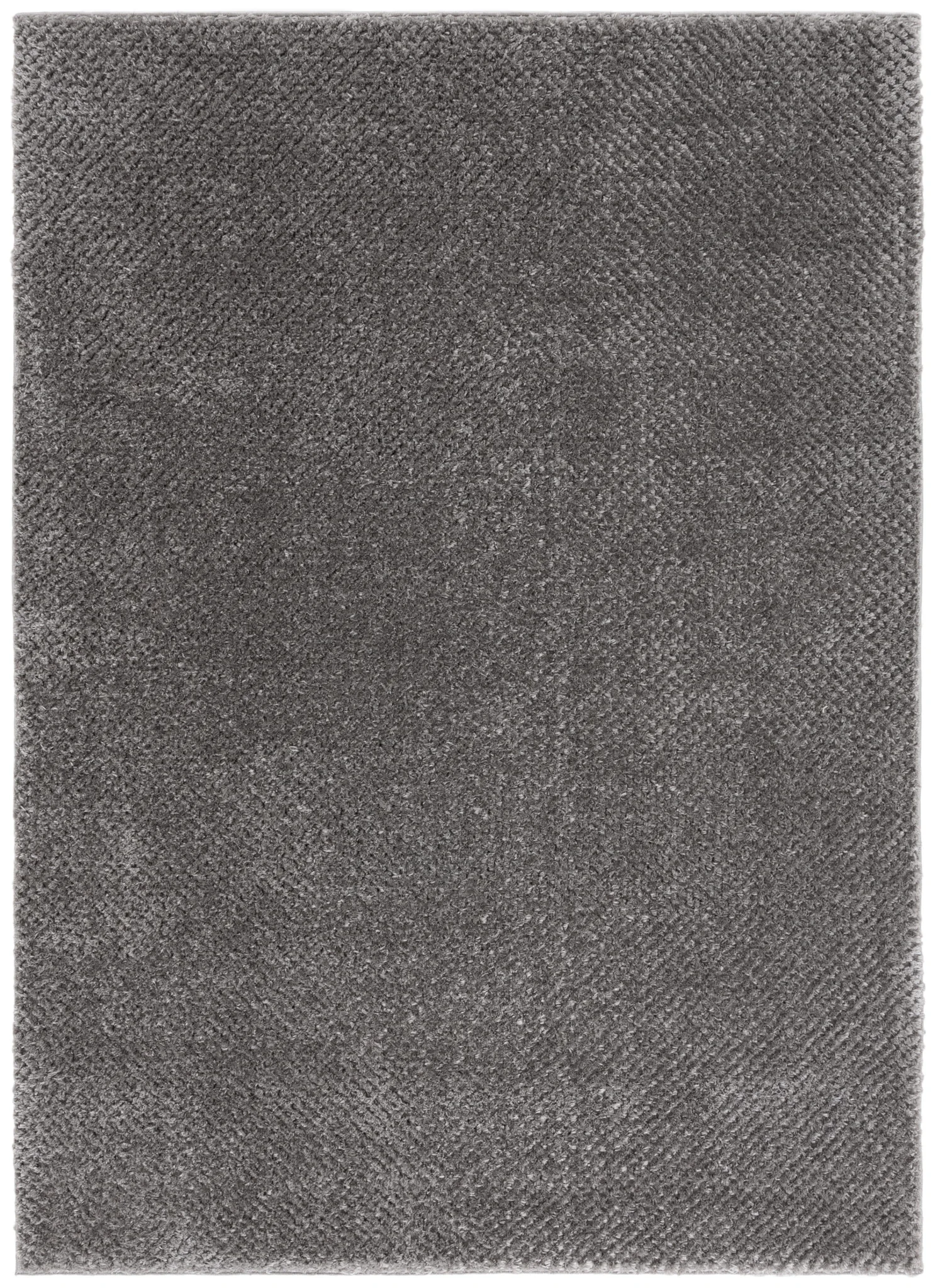 Penelope Textured Solid Shag Rug in Gray