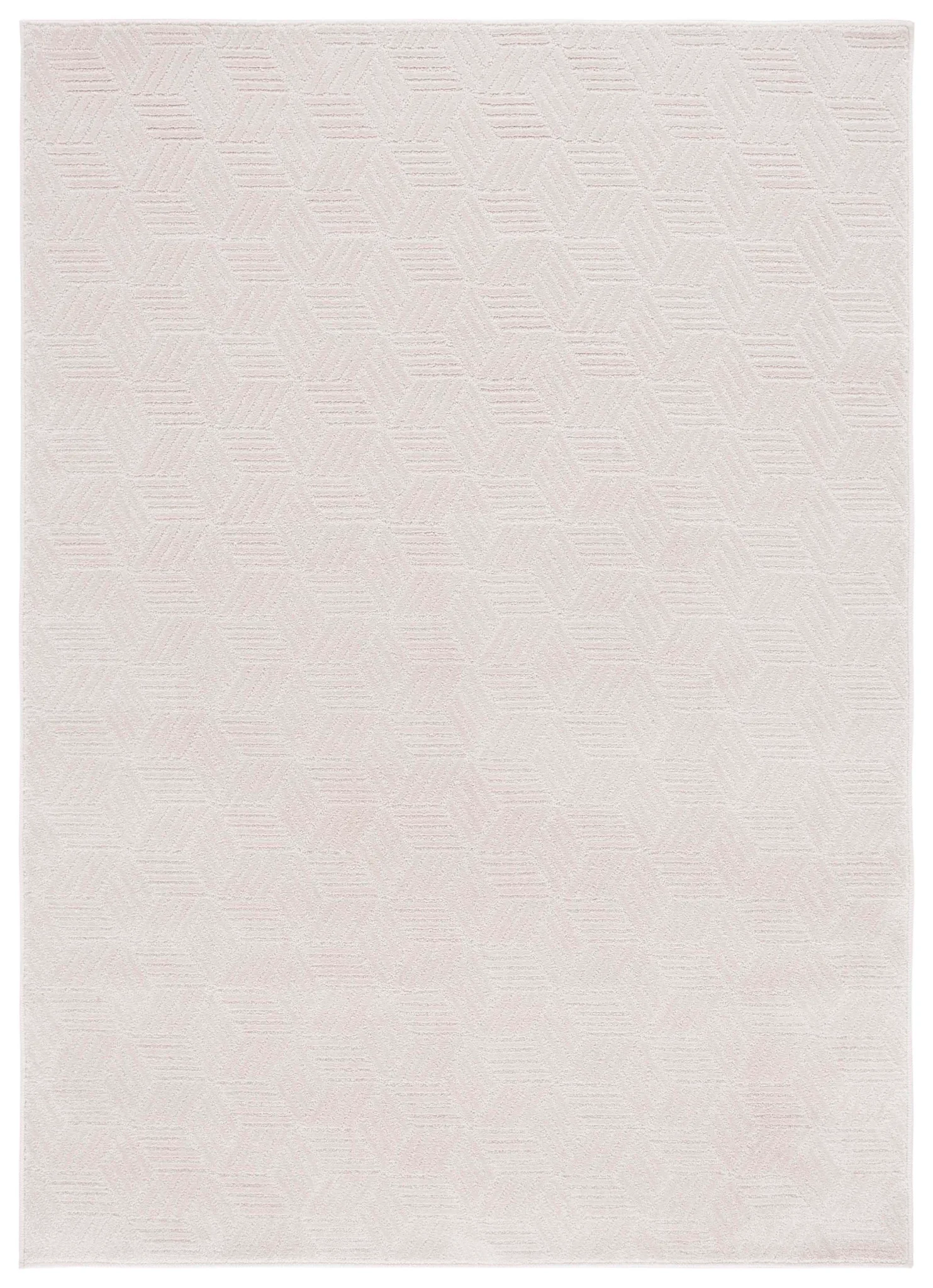 Pattern & Solid Pattern And Solid Geometric Block Rug in Ivory