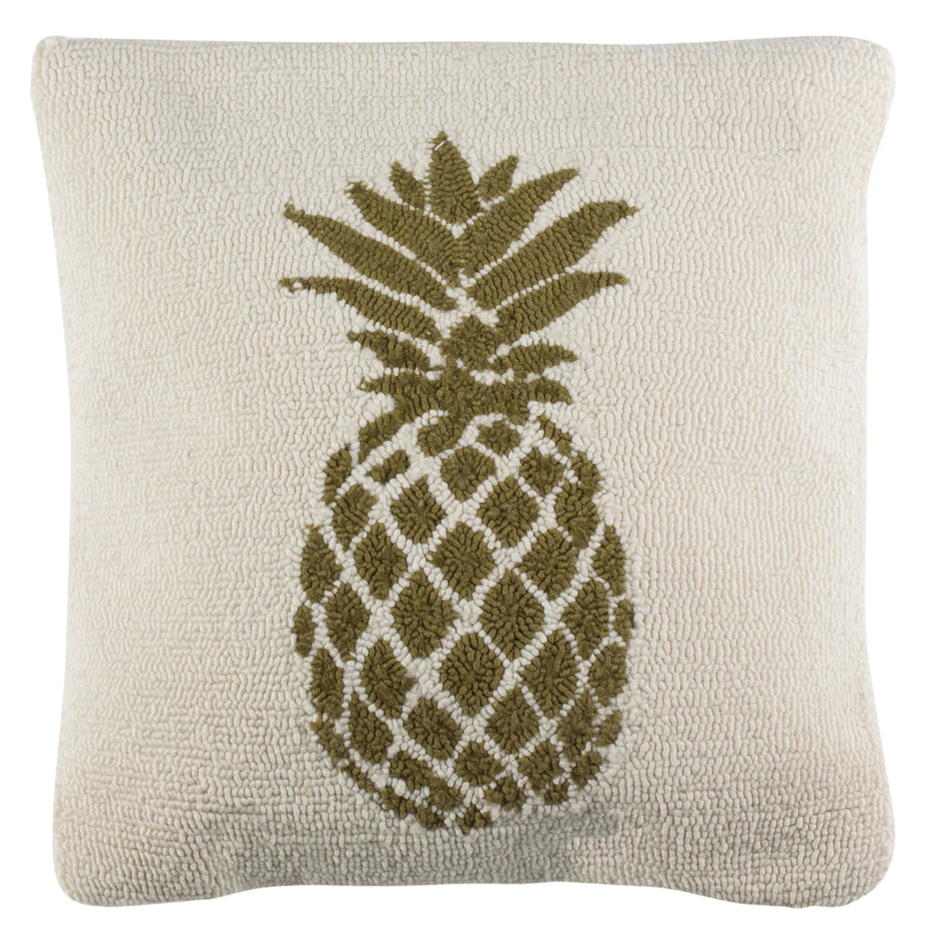Pure Pineapple Pillow in Gold / White