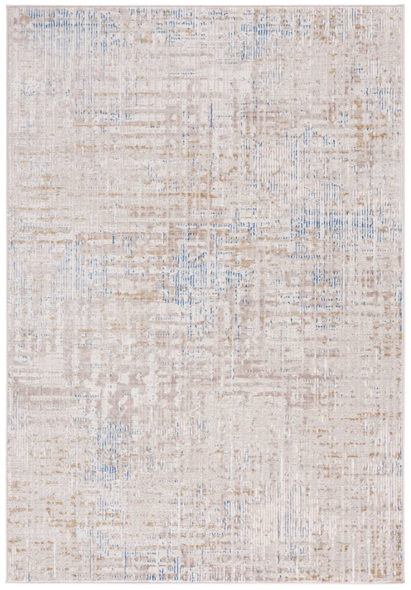 Prestige Abstract Grid Rug in Beige / Blue