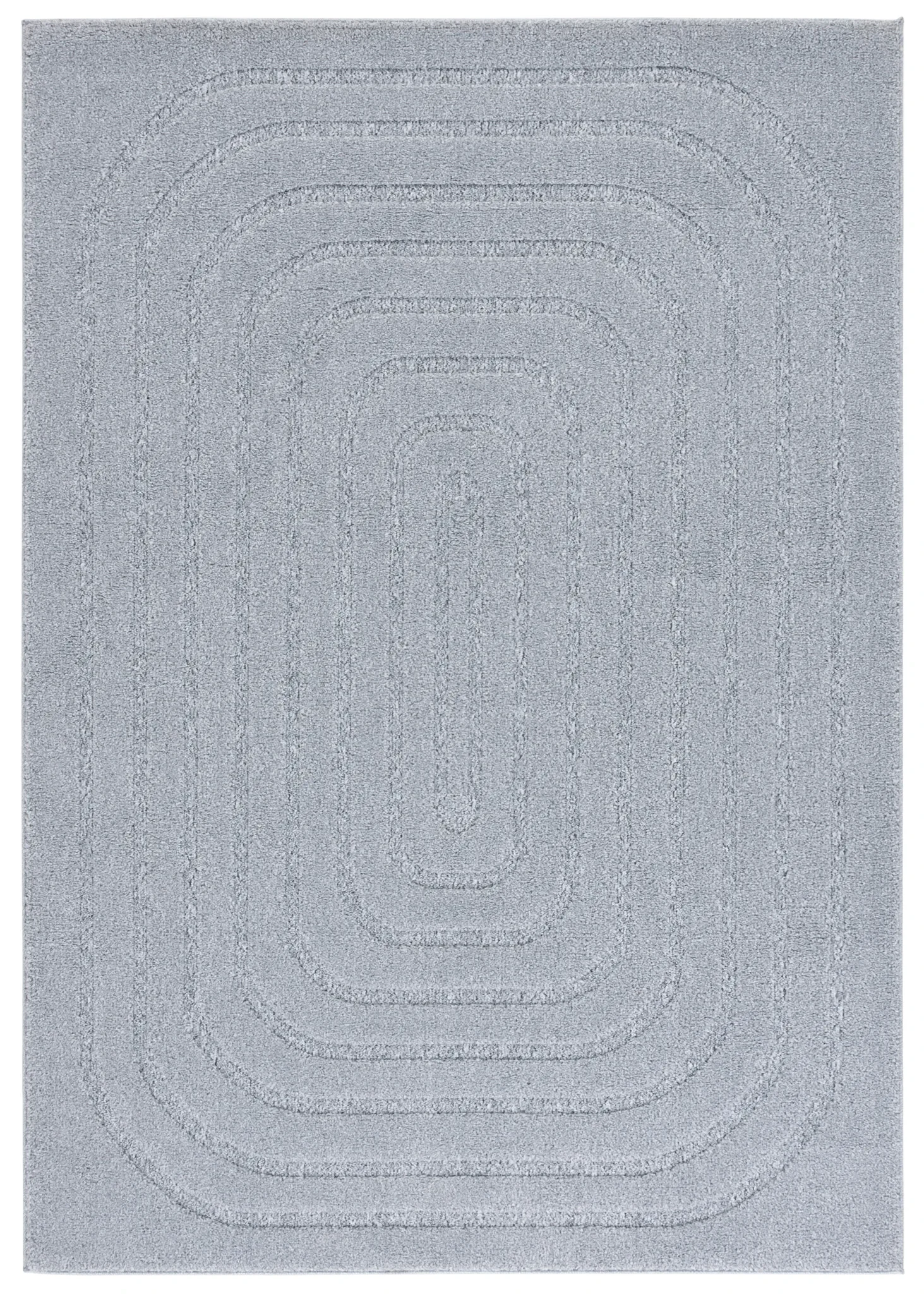 Ramona Concentric Square Rug in Gray
