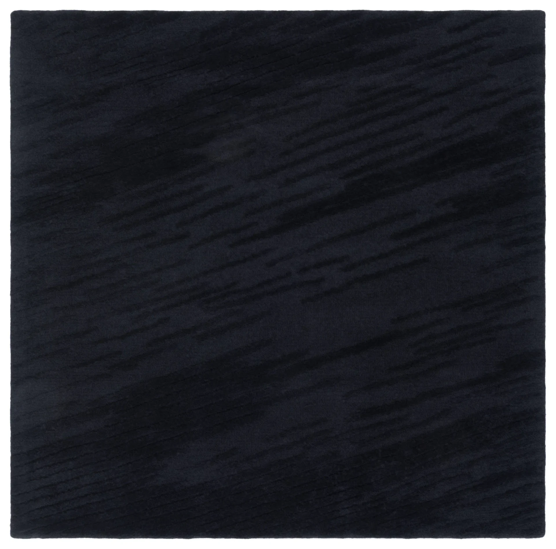 Rodeo Drive Diagonal Stripe Hand-Tufted Wool Rug in Black