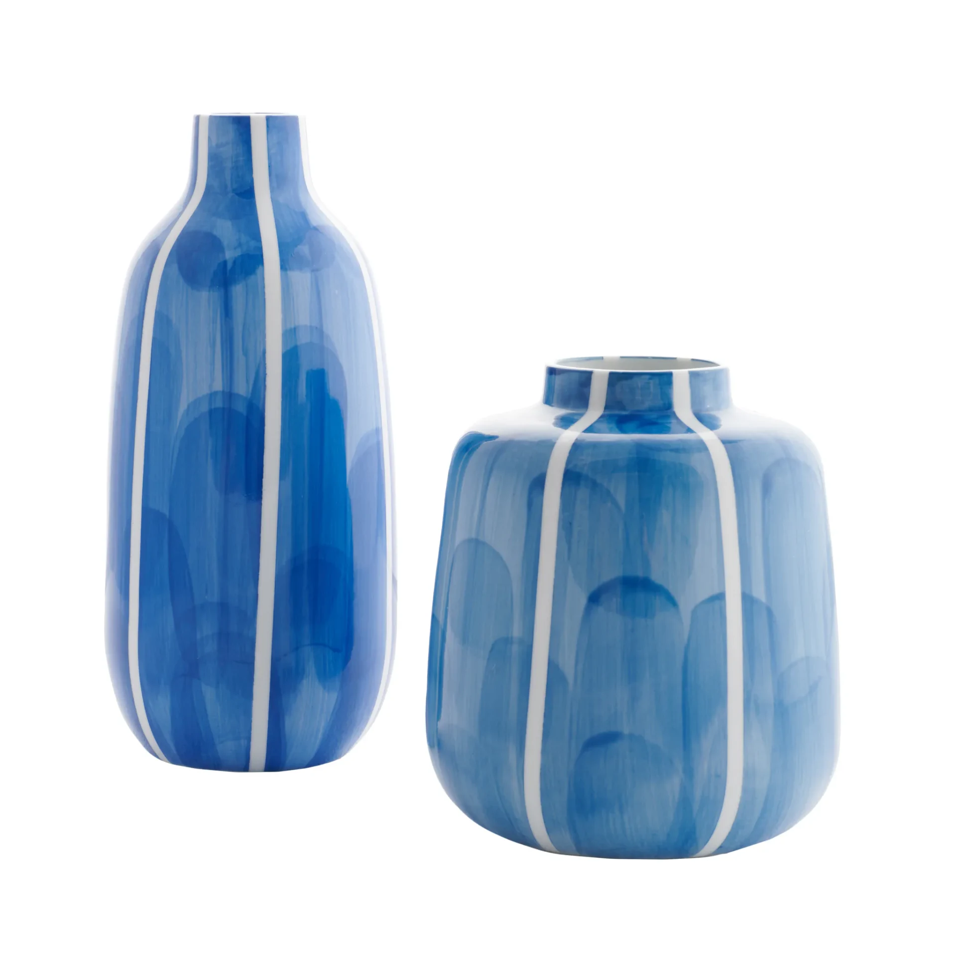 Saori Ceramic Vase (Set Of 2) in Blue / White