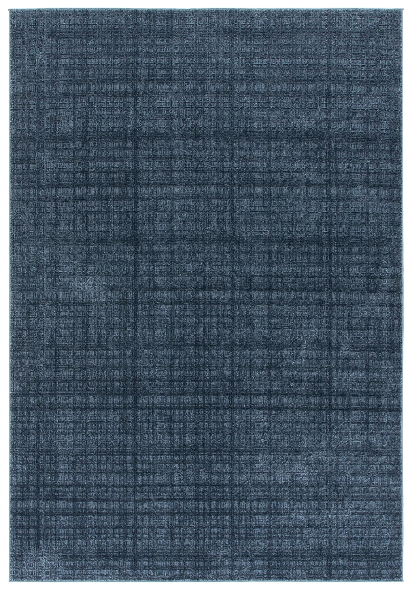 Revive Modern Grid Rug in Blue