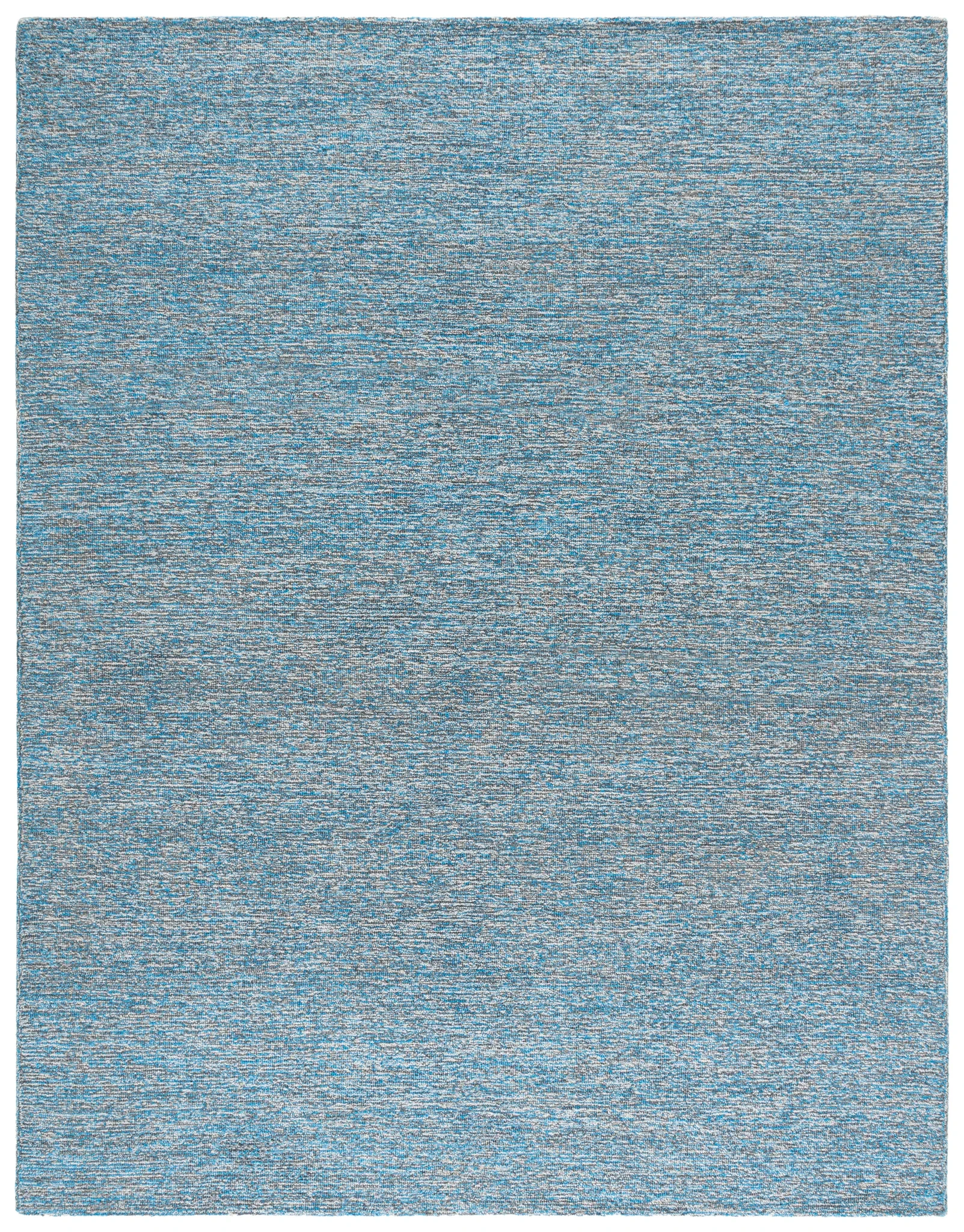 Renewal Heathered Solid Hand-Tufted Rug in Blue / Ivory