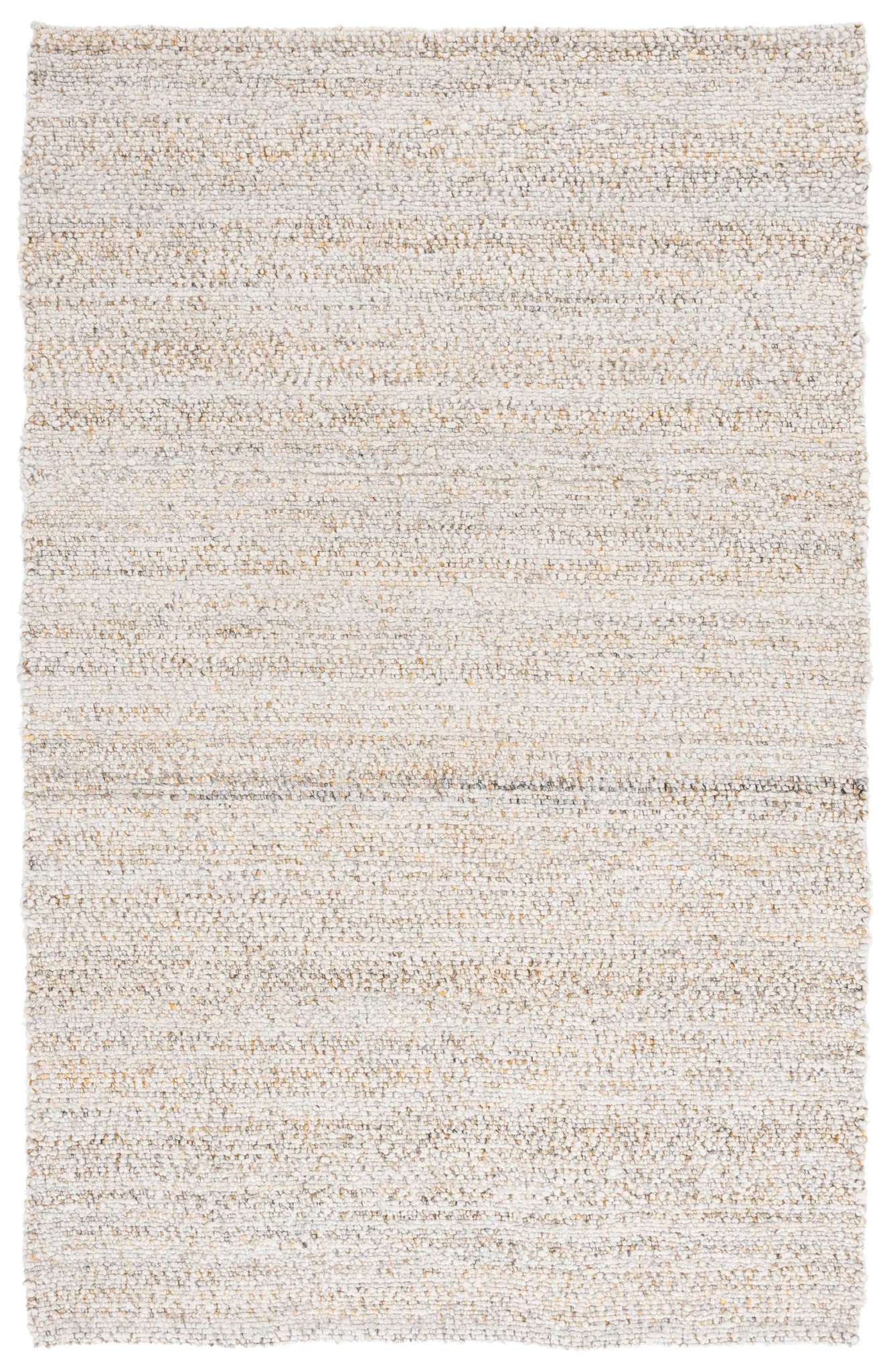 Renewal Solid Ribbed Rug in Beige / Gold
