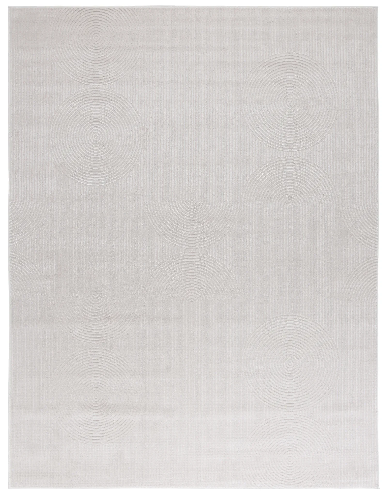 Saylor Concentric Circles Rug in Ivory