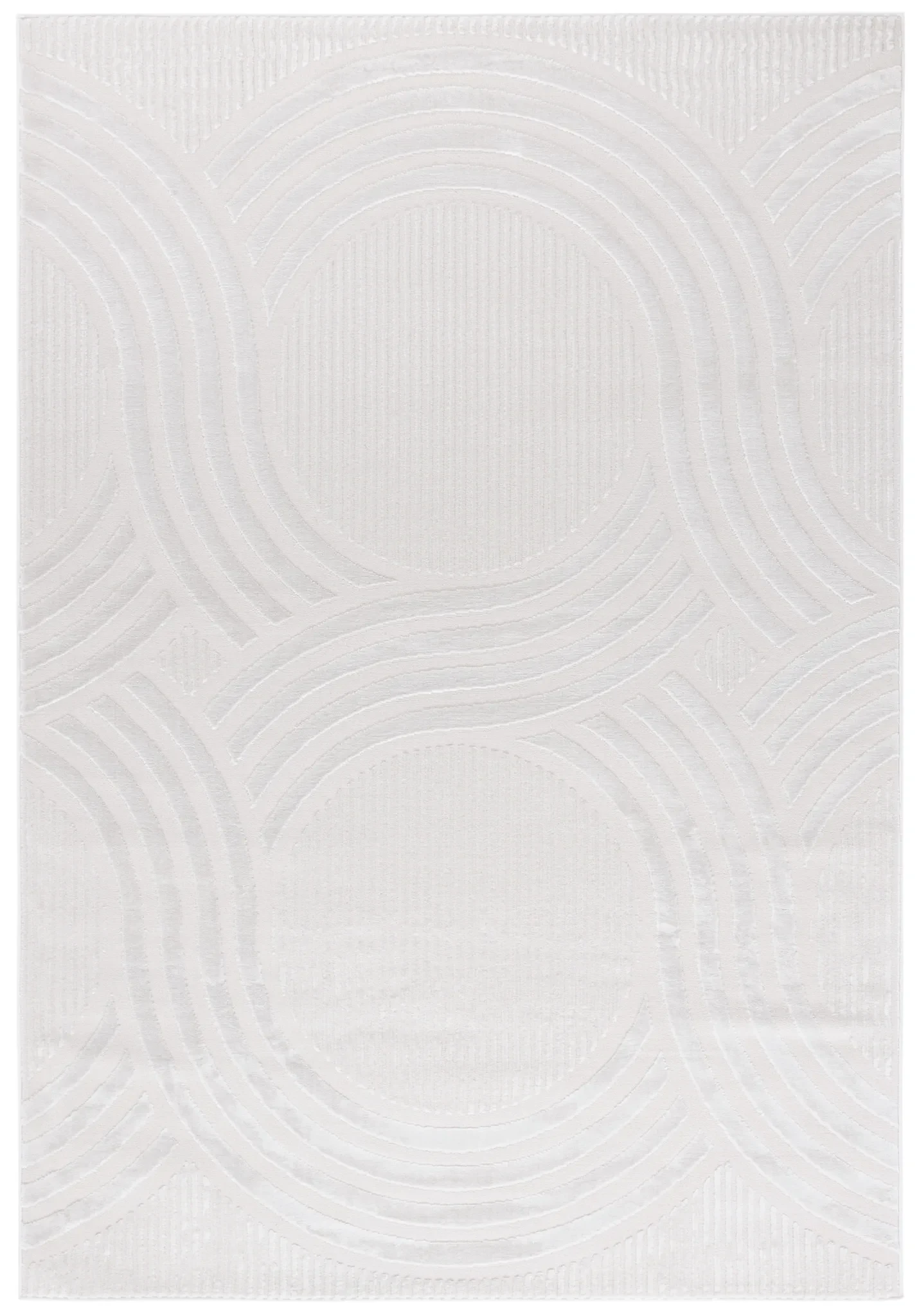 Saylor Intersecting Arcs Rug in Ivory