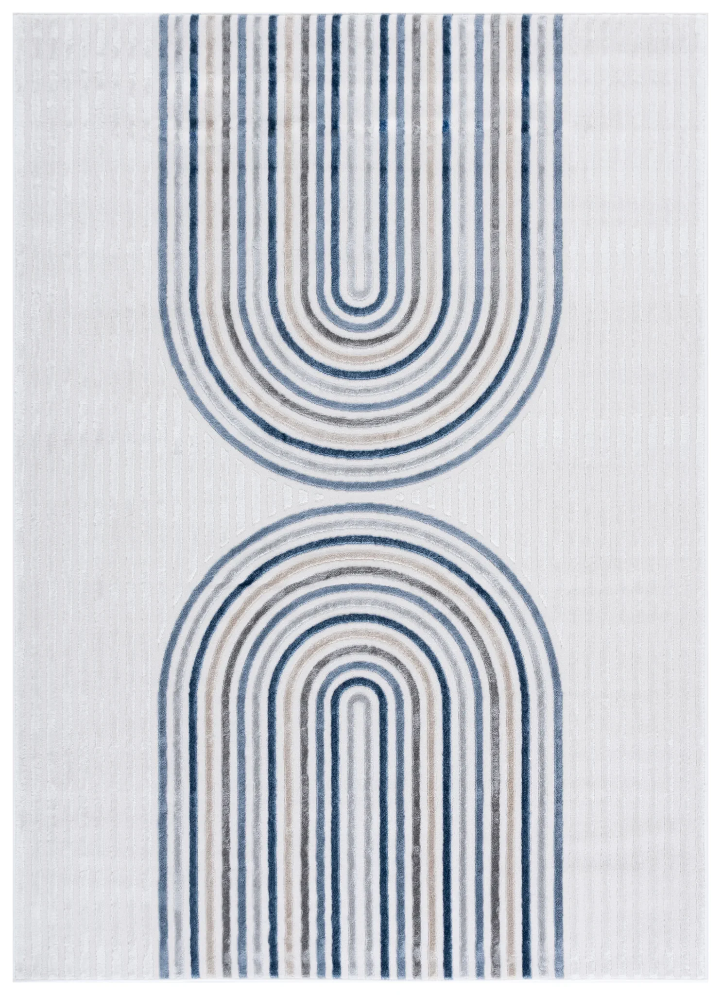 Saylor Nested Arch Rug in Ivory / Blue Gray