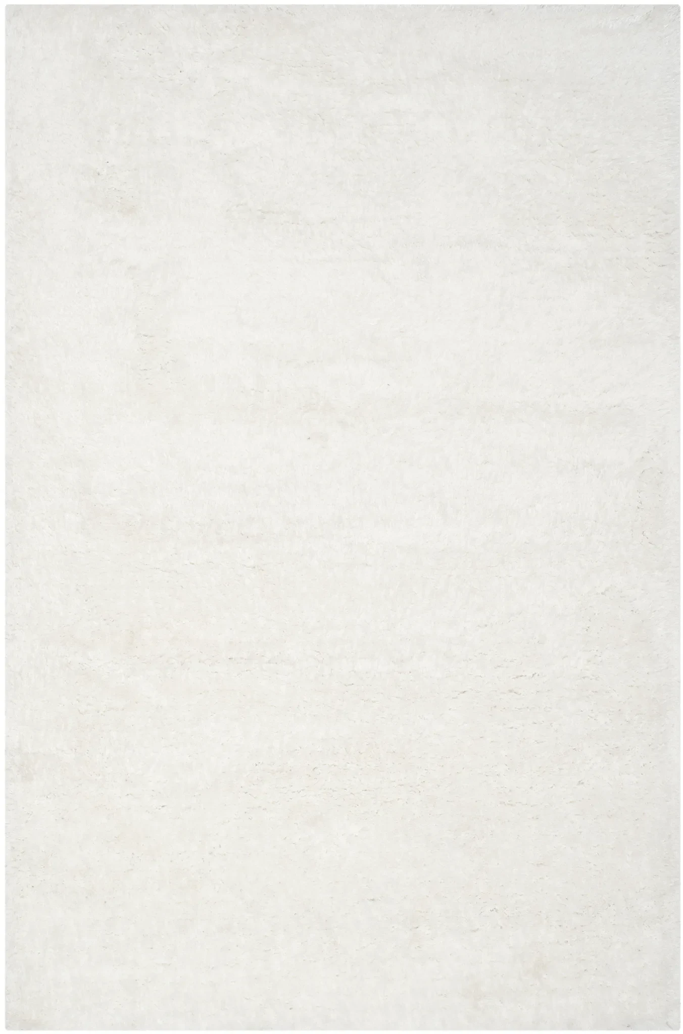 South Beach Solid Hand-Tufted Shag Rug in Snow White