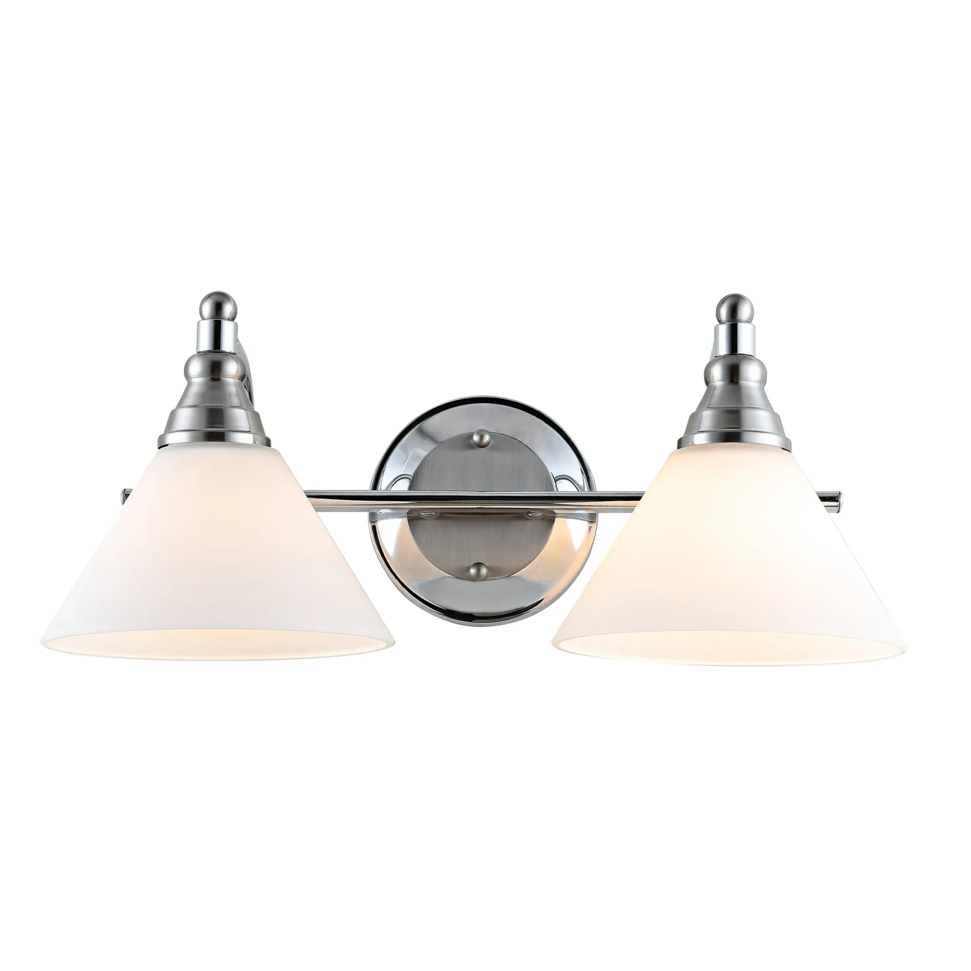 Radnor Wall Sconce in Nickel / White