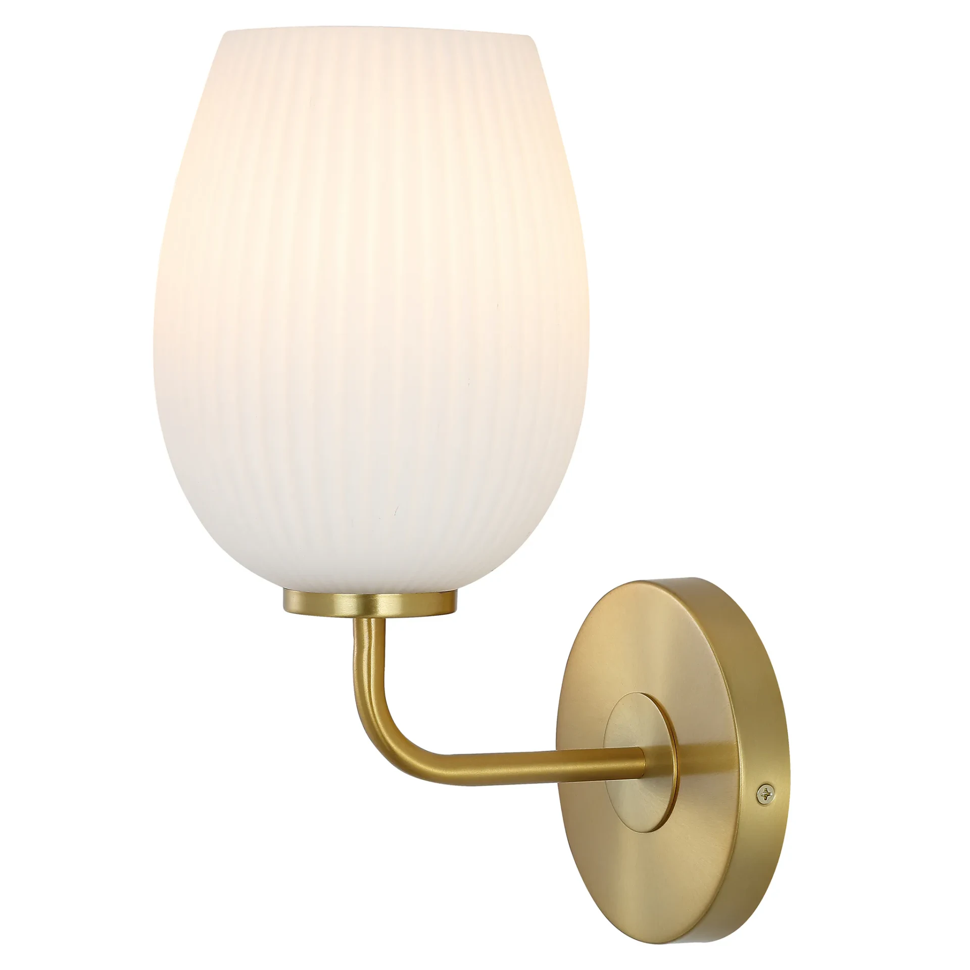 Idina Wall Sconce in Brass / White