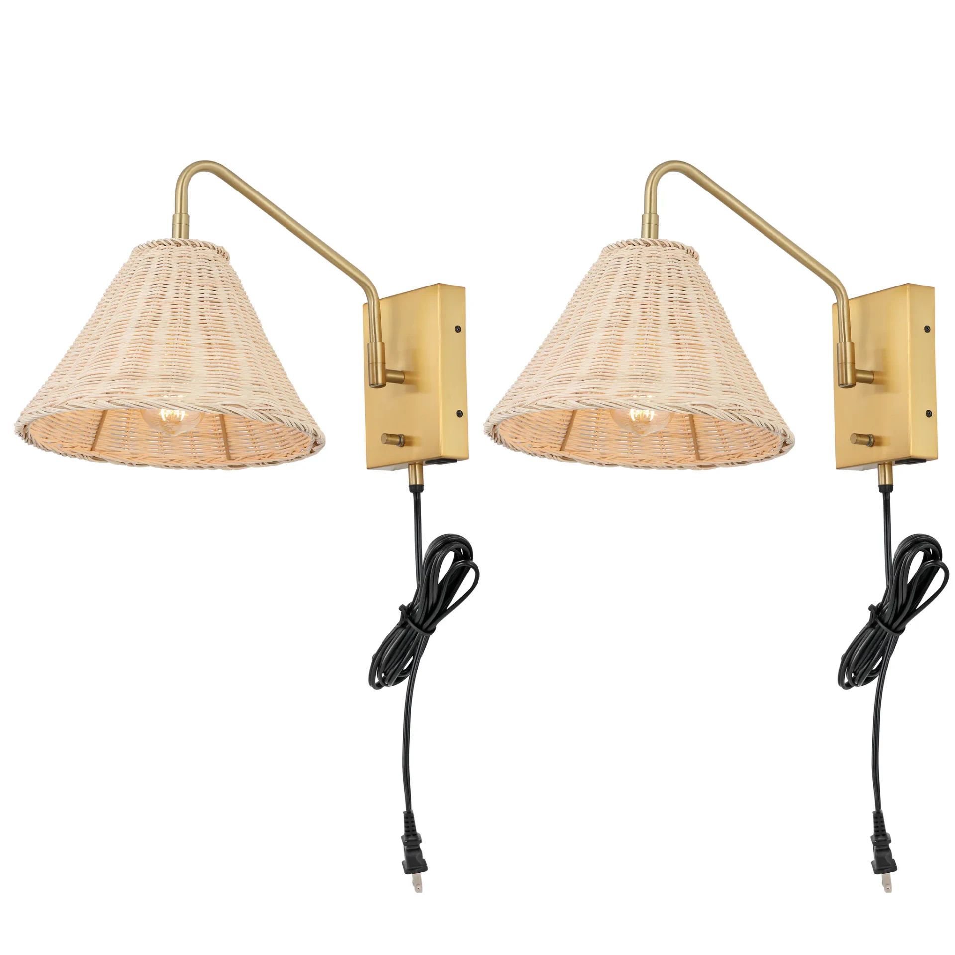Tressa Wall Sconce (Set Of 2) in Natural / Black