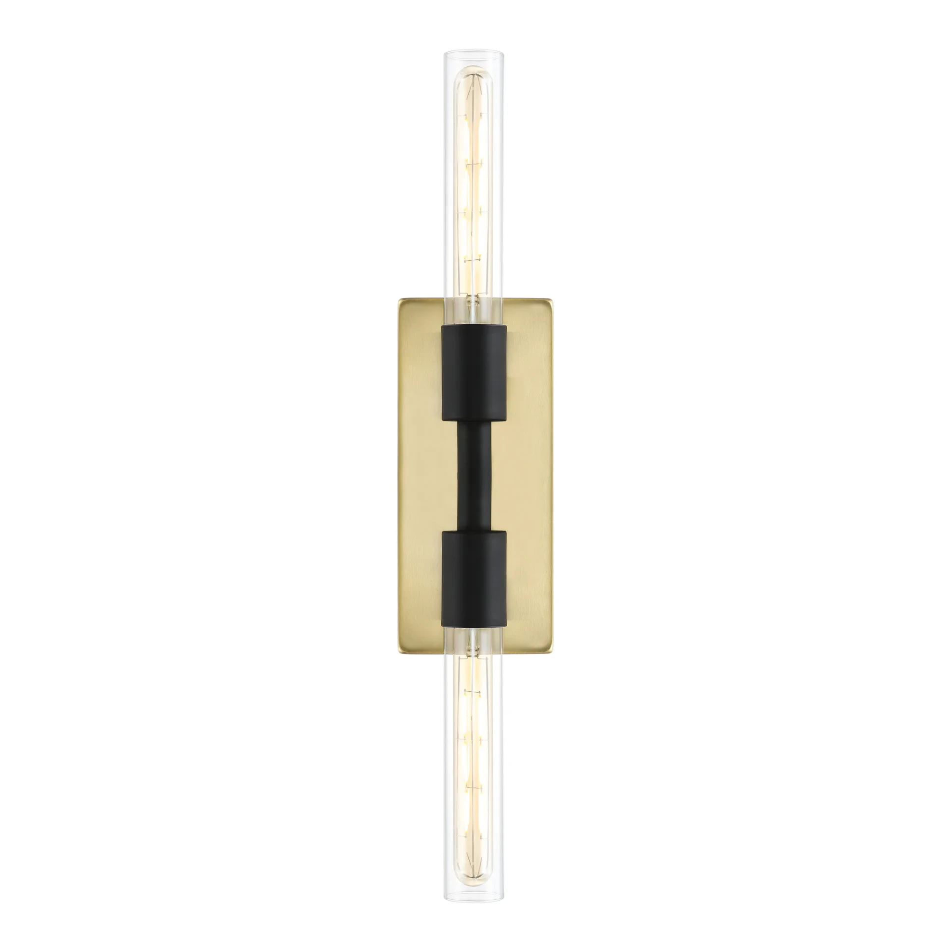 Nyx Two-Light Wall Sconce in Brass / Black
