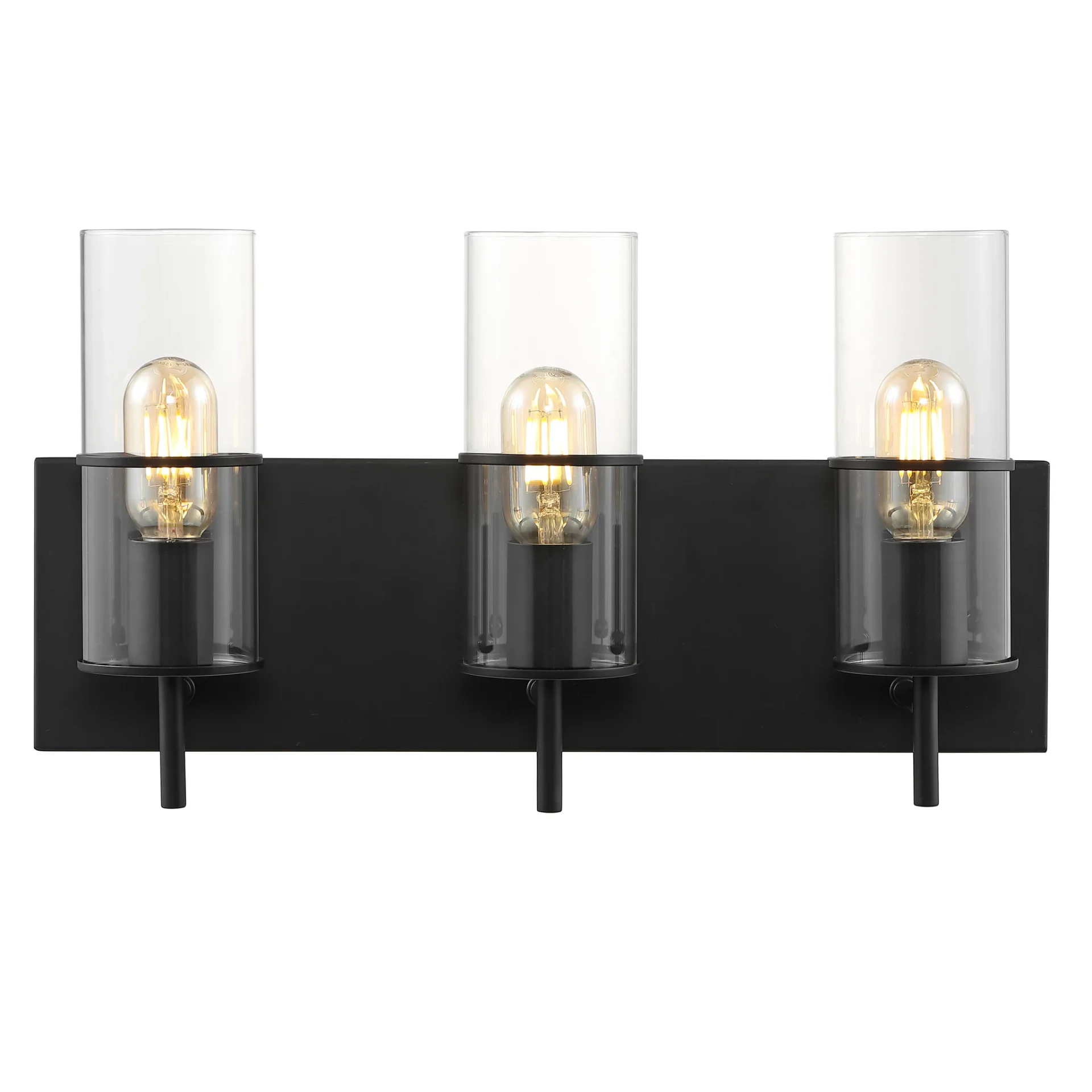 Jester Three-Light Wall Sconce in Black