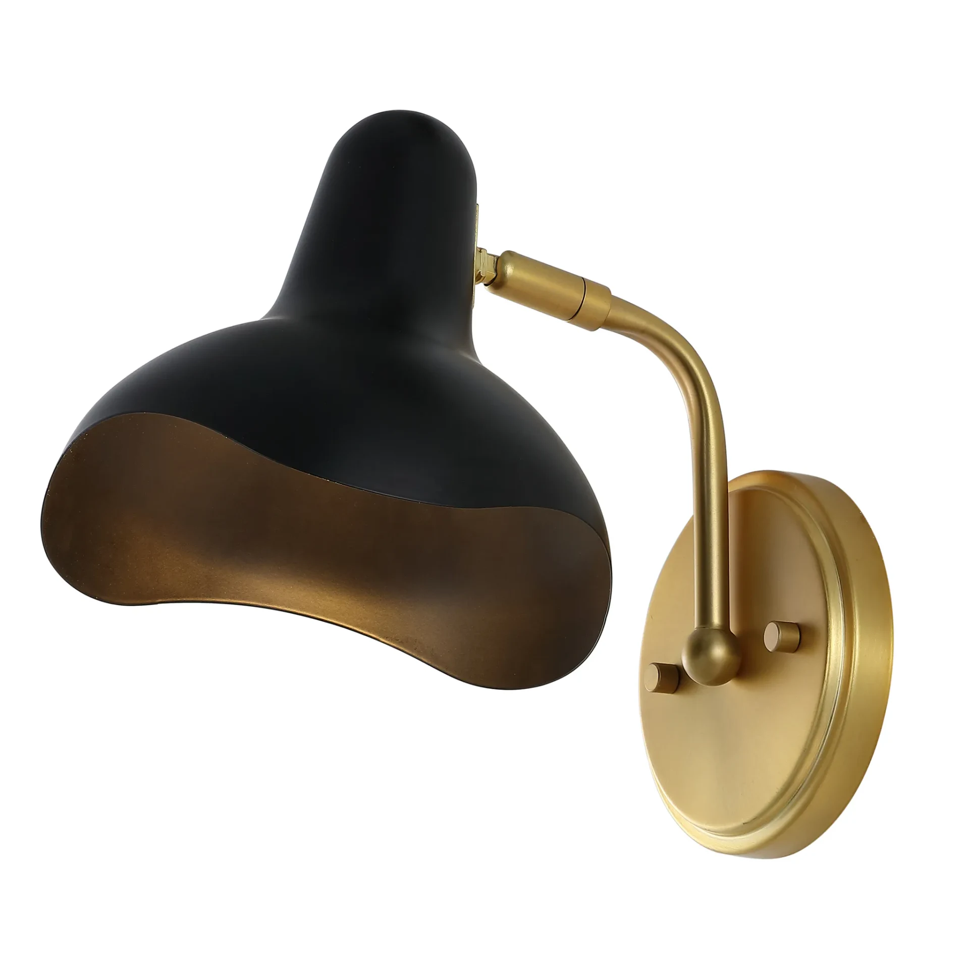 Norrix Wall Sconce (Set Of 2) in Black / Brass