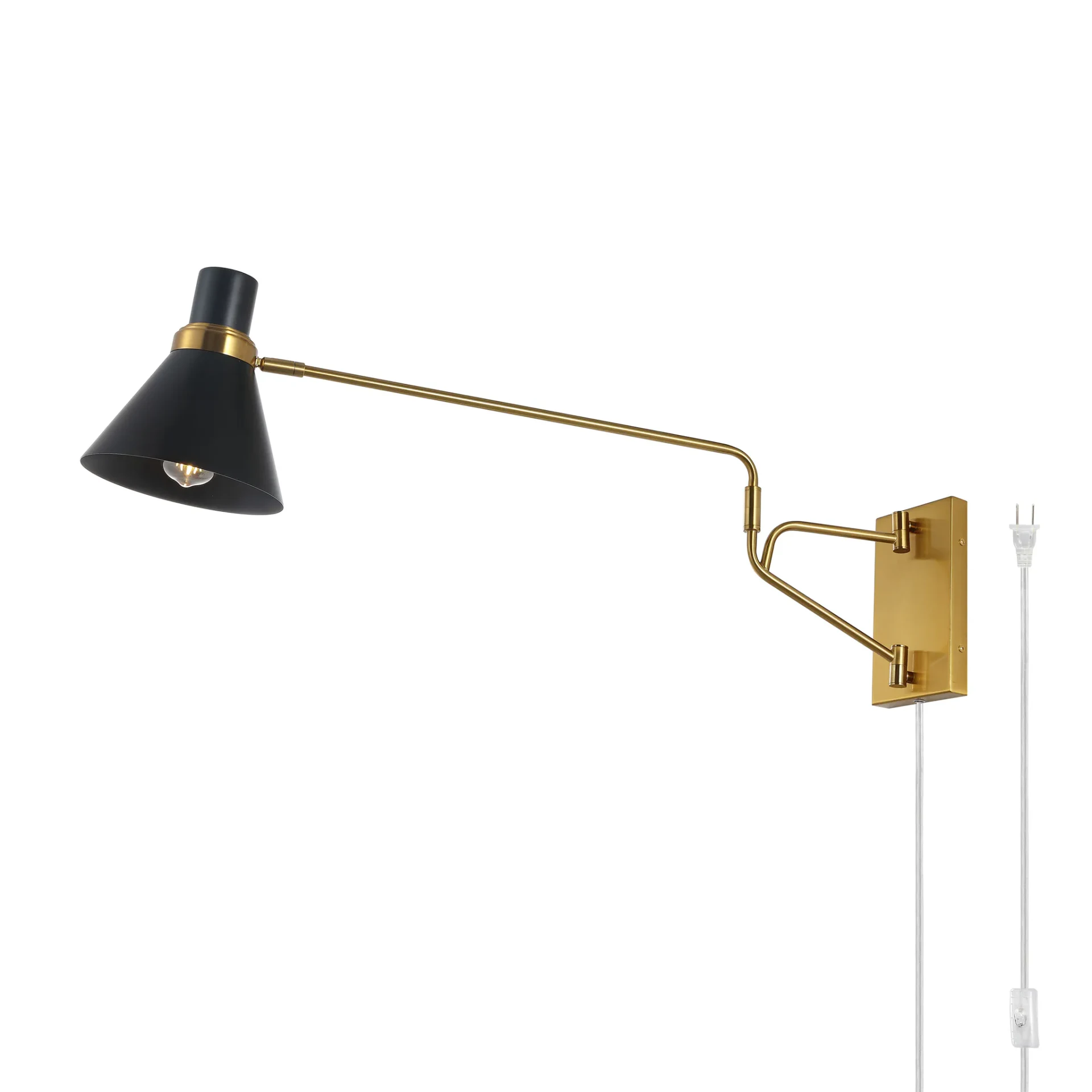 Cleome Wall Sconce in Brass / Black