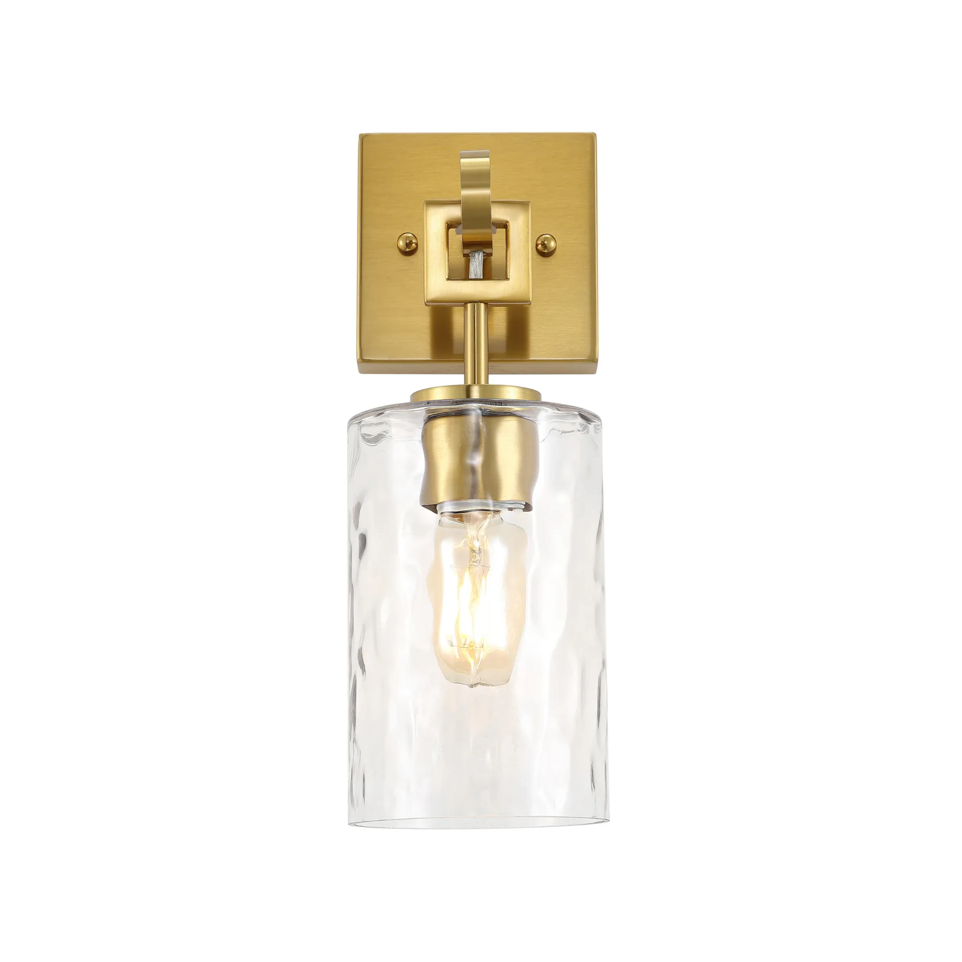Tyrosa Wall Sconce (Set Of 2) in Brass / Clear