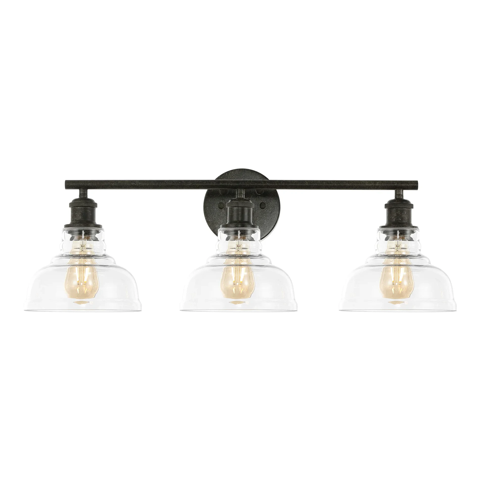 Calyna Three-Light Wall Sconce in Black