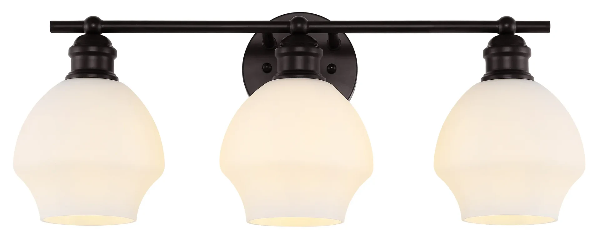 Mylsa Three-Light Wall Sconce in Black / White