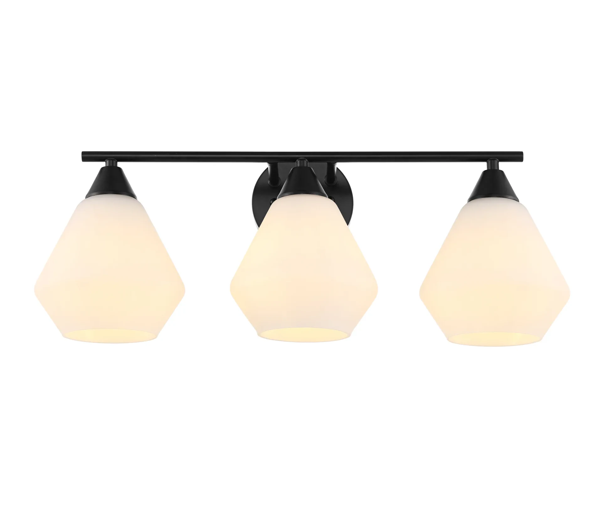 Amani Three-Light Wall Sconce in Black