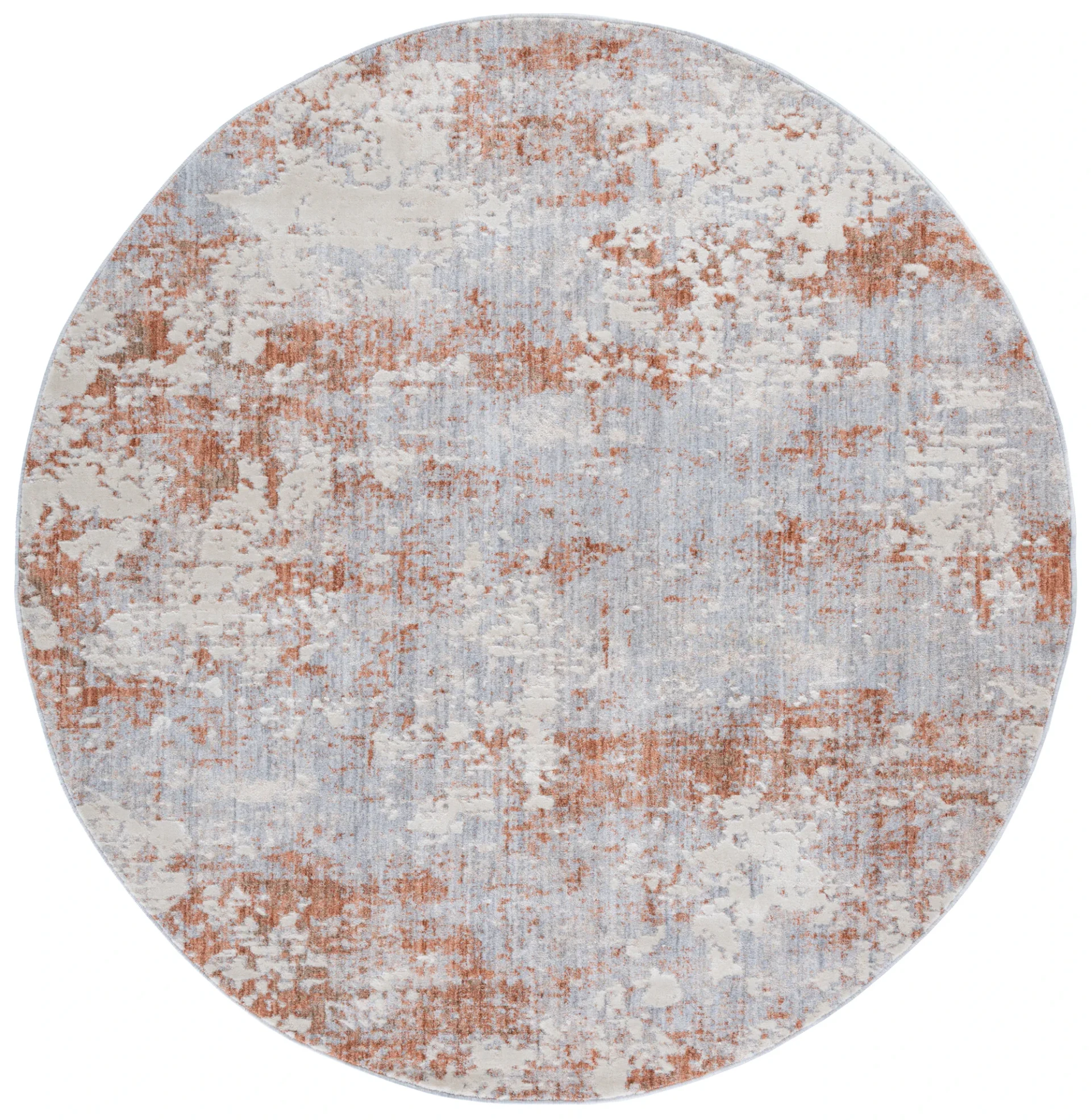 Scarlett Abstract Mottled Rug in Light Gray / Ivory Rust