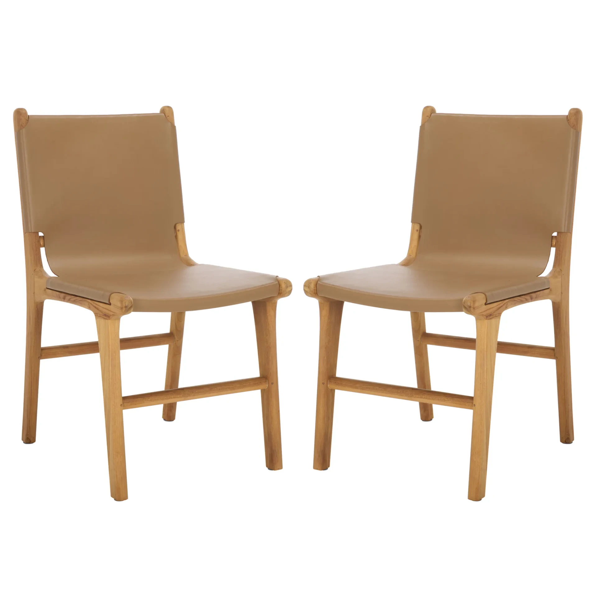 Cassaphina Leather Dining Chair (Set of 2) in Black
