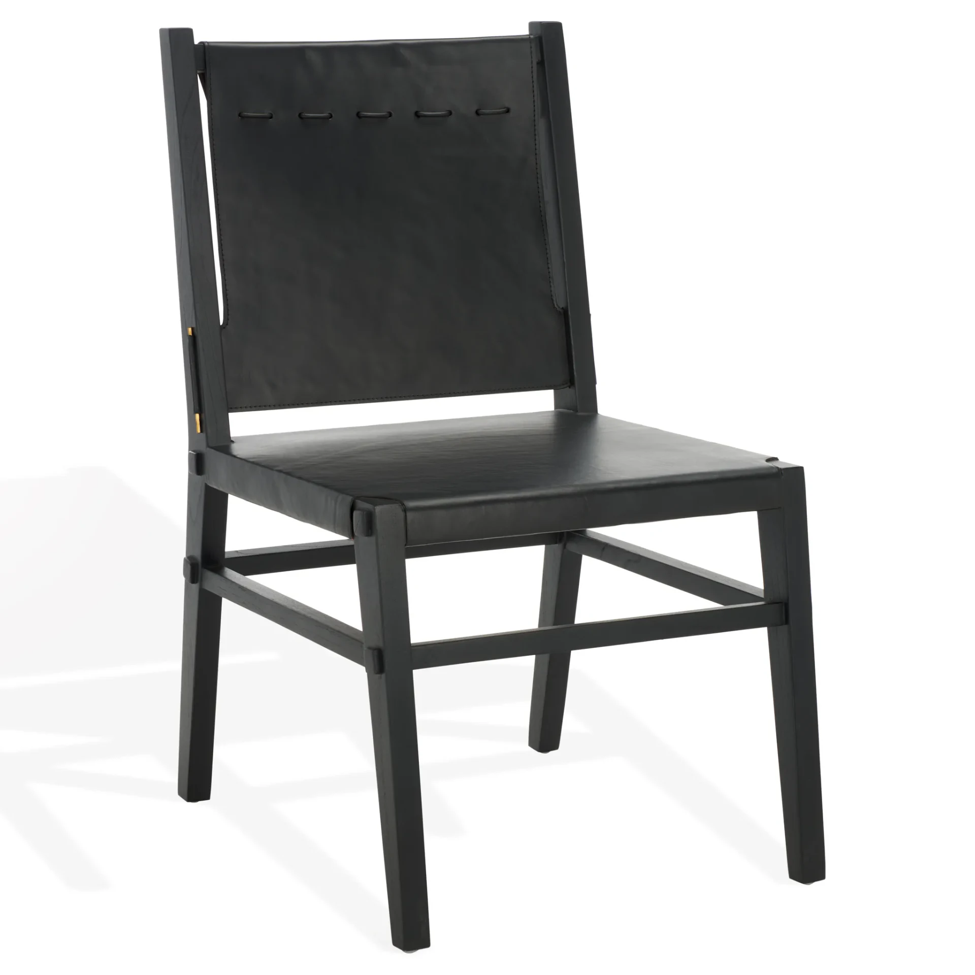 Catriella Leather Dining Chair (Set of 2) in Tan / Natural